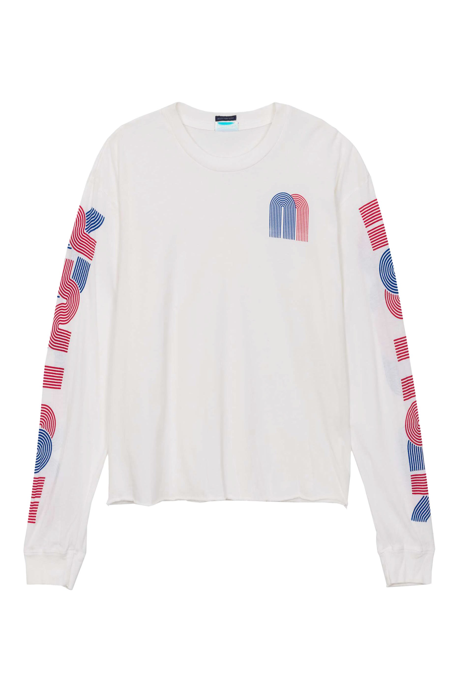 سويت شيرت بأكمام طويلة وقصة واسعة وحافة بدون حياكة