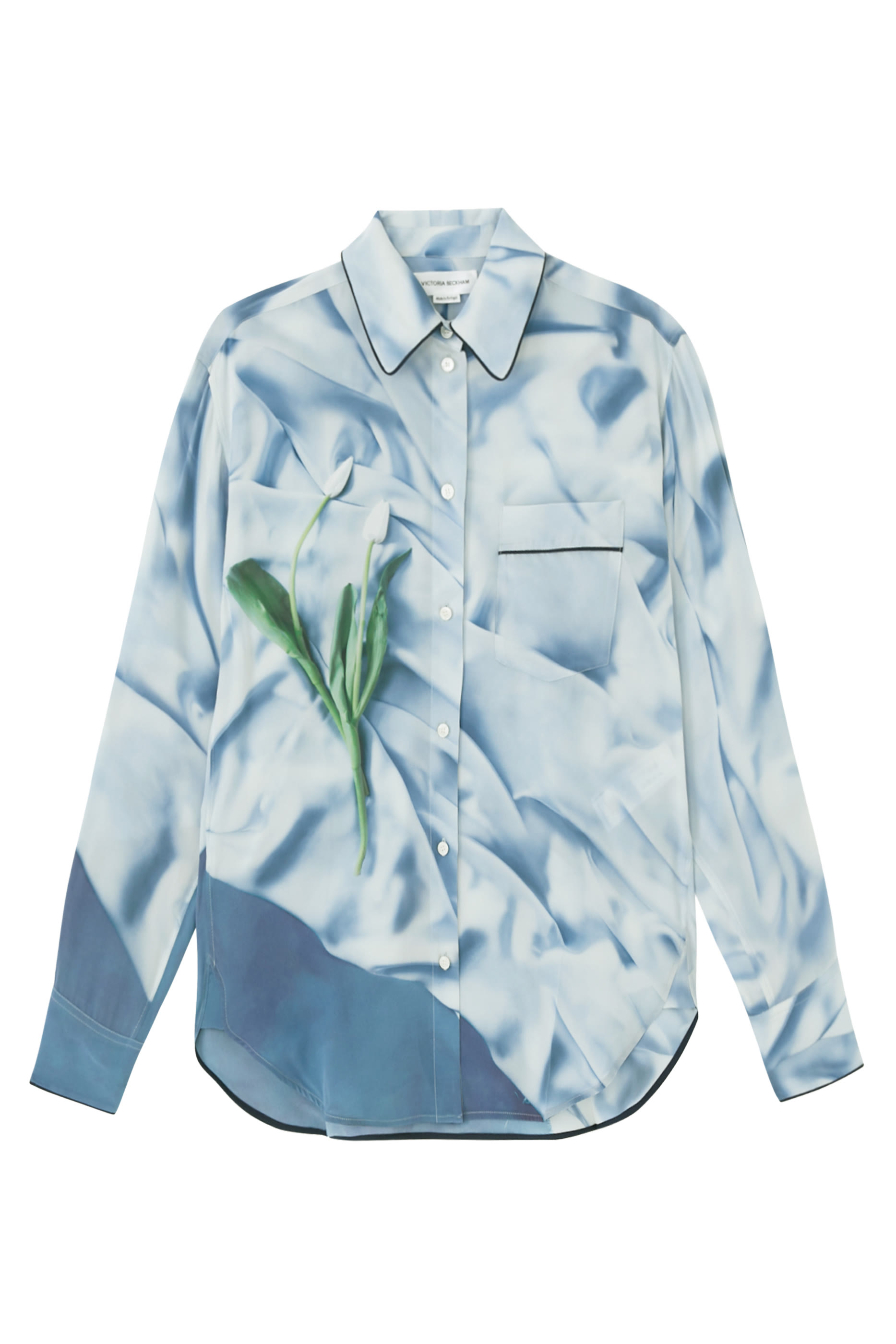 قميص بيجامة بتفاصيل ملفوفة