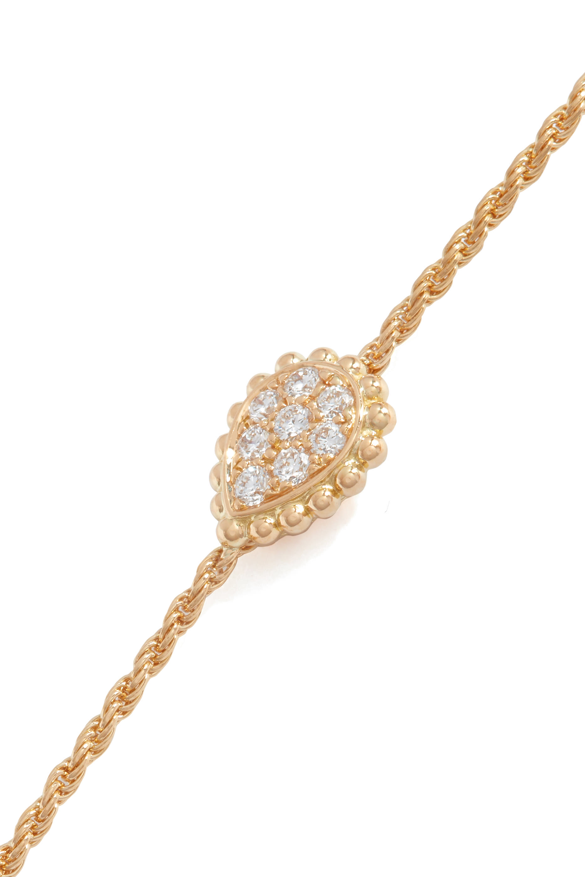 سوار سيربنت بوهيم مرصع بماس XS ذهب أصفر عيار 18