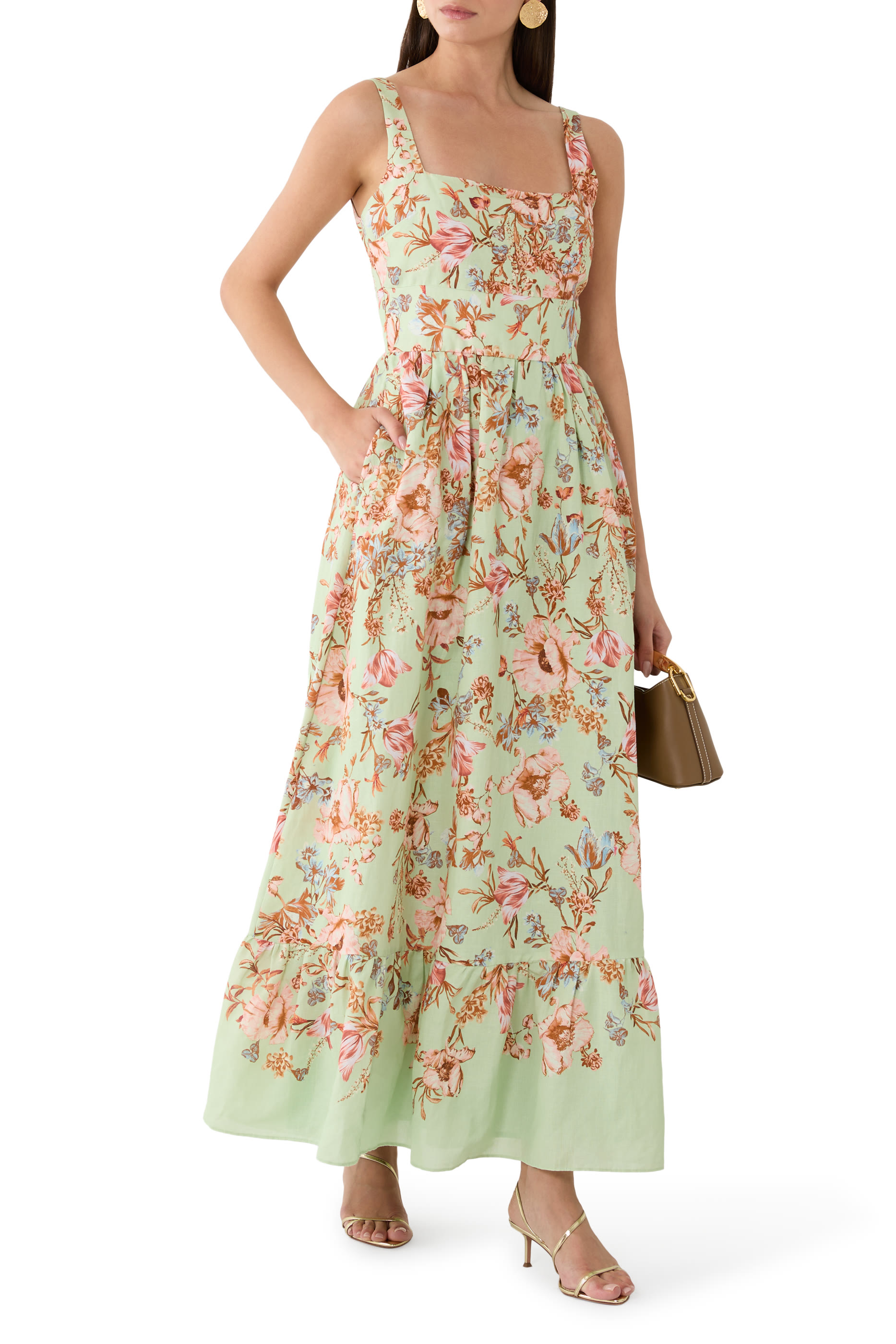 فستان إيزرا متوسط الطول بنمط مشد