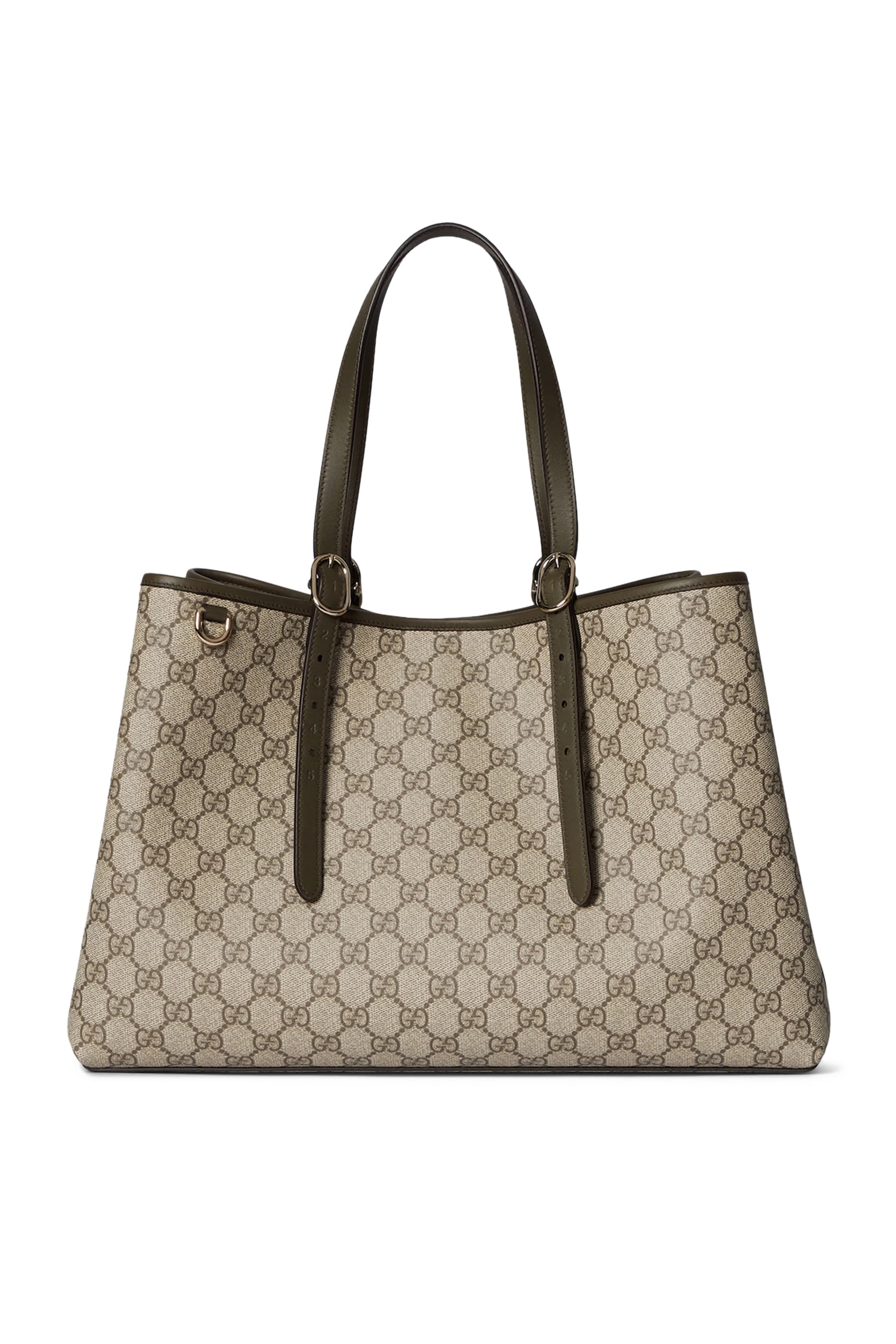 حقيبة يد كبيرة بنقشة حرفي شعار الماركة