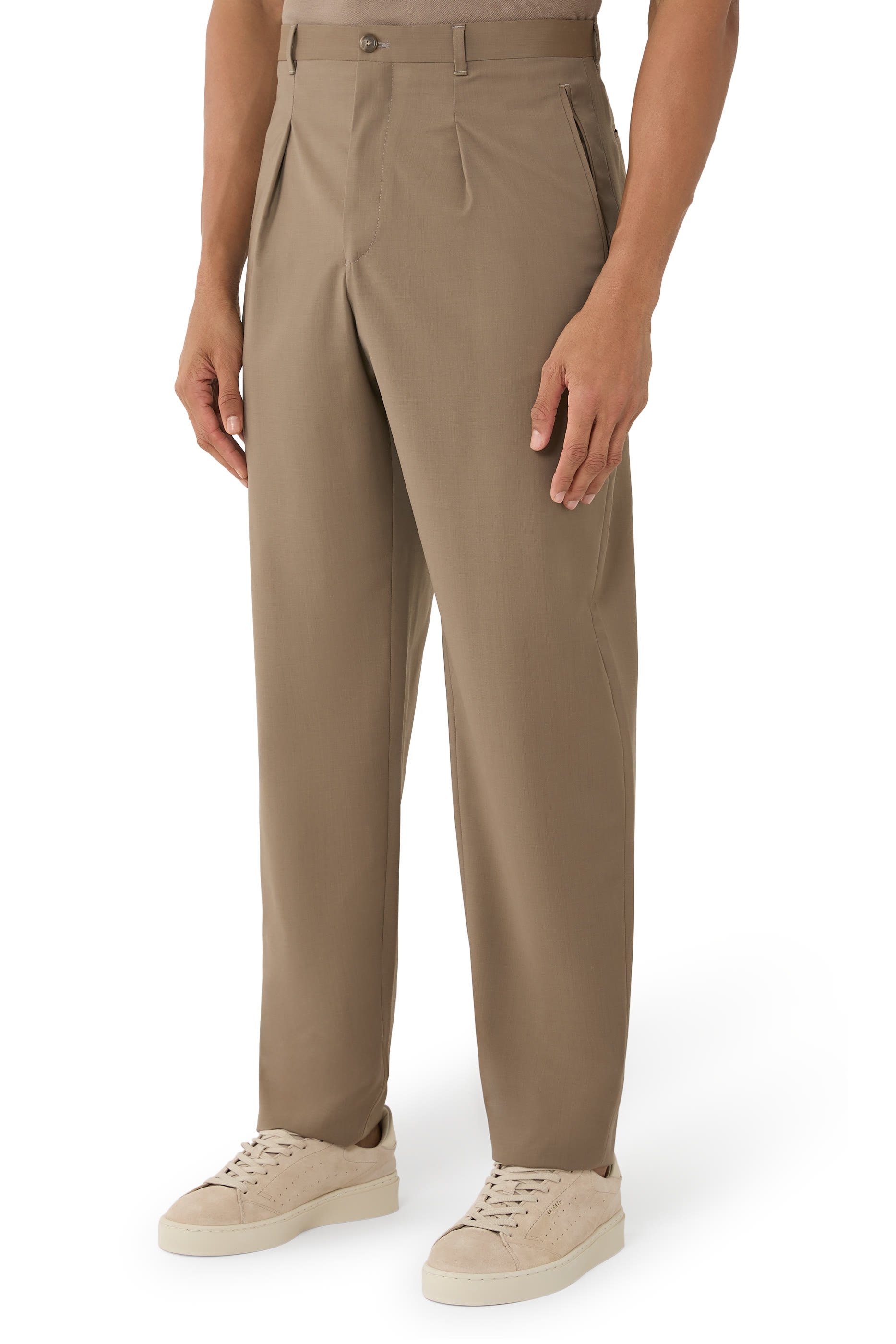 بنطال بقصة ضيقة قصيرة صوف استوائي