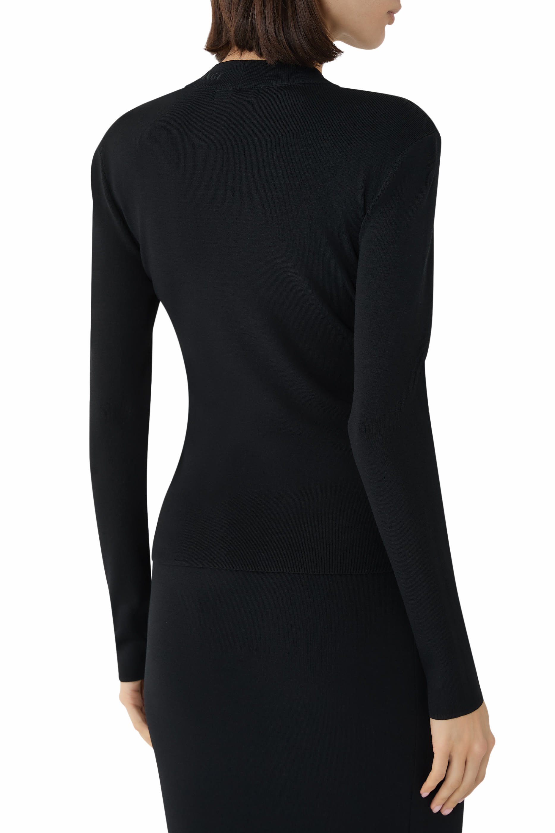  كنزة مضلعة بقصة واسعة 