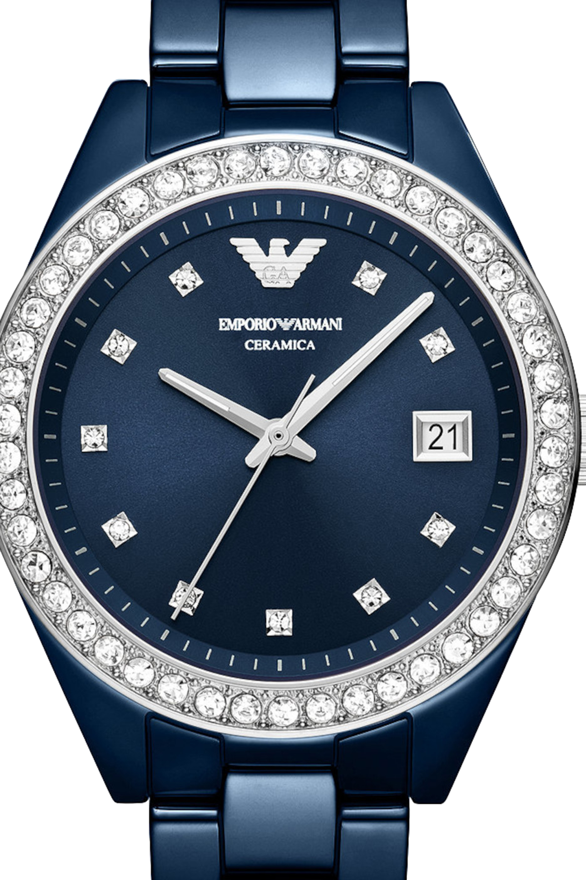 ساعة بحركة تاريخ ثلاثية العقارب سيراميك 36 مم