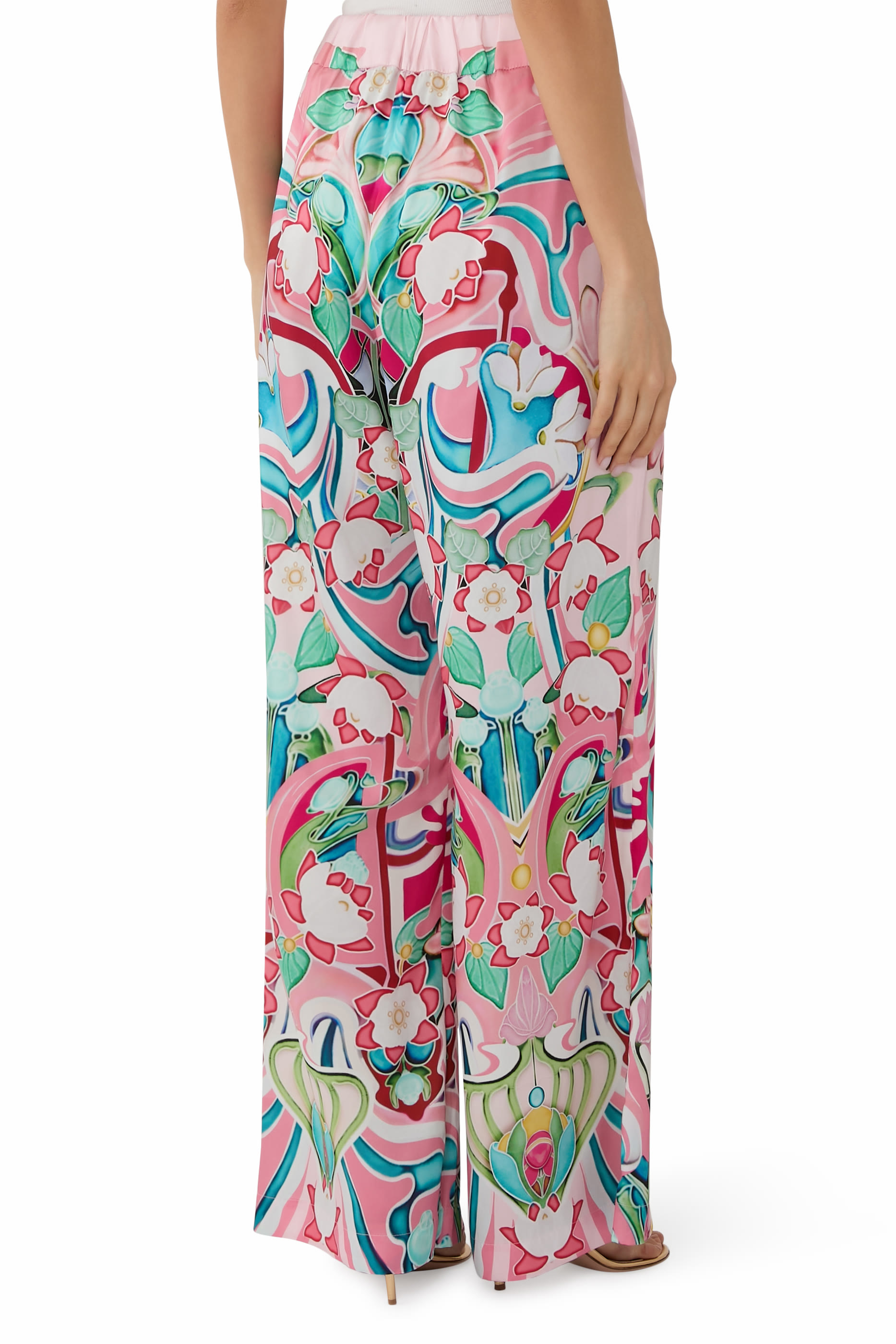 بنطال فارين بطبعات ساتان