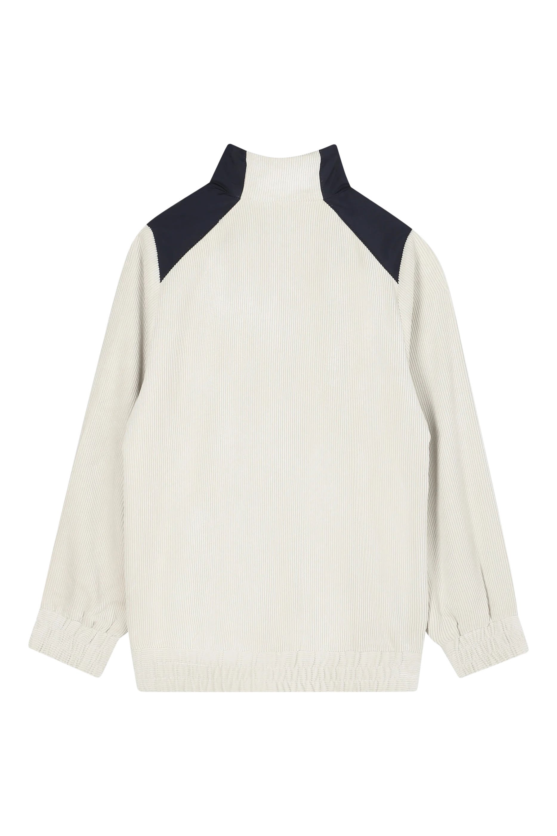 جاكيت بسحاب قماش مضلع للأطفال