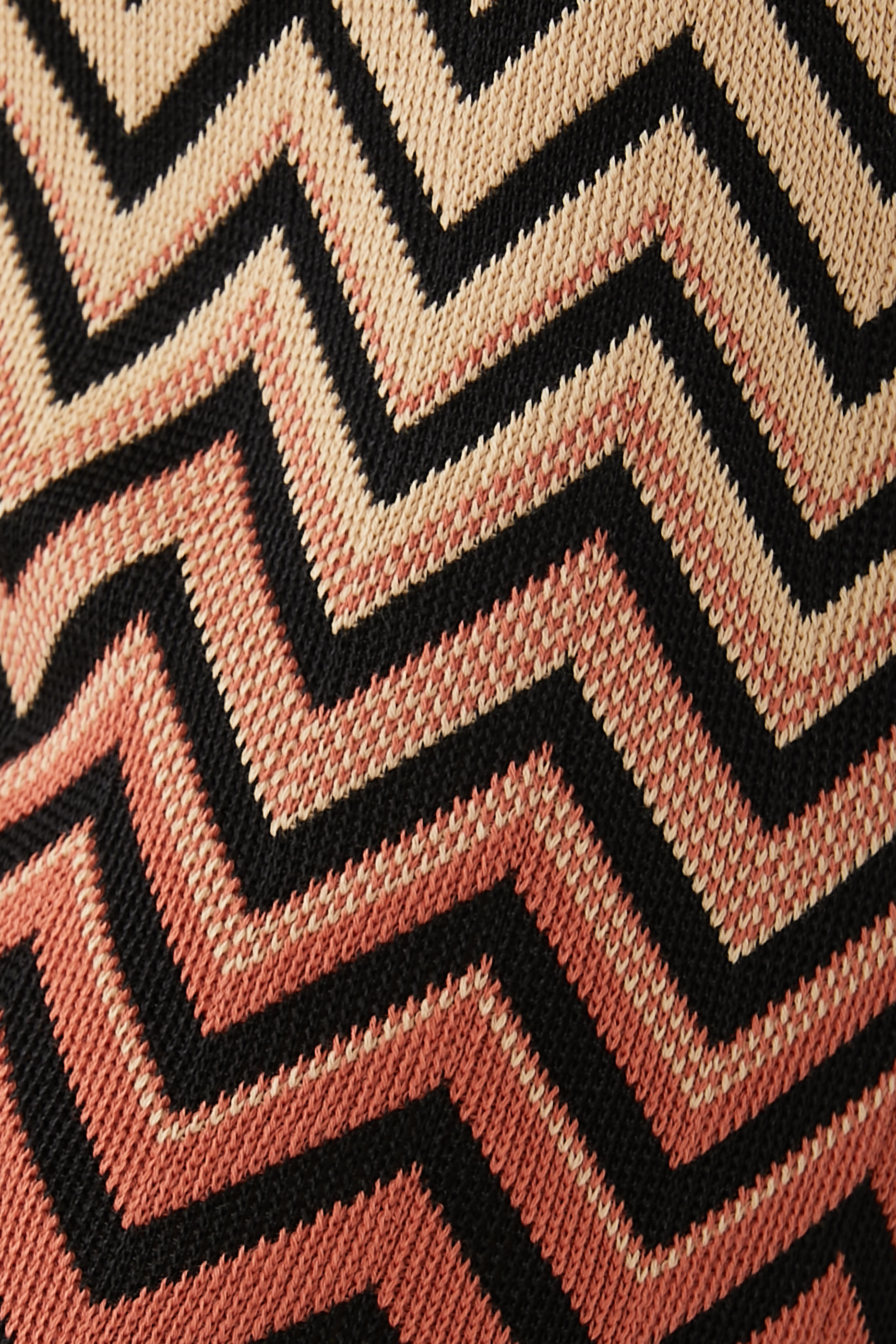 بنطال بقصة ساق واسعة ونقشة خطوط متعرجة جاكار