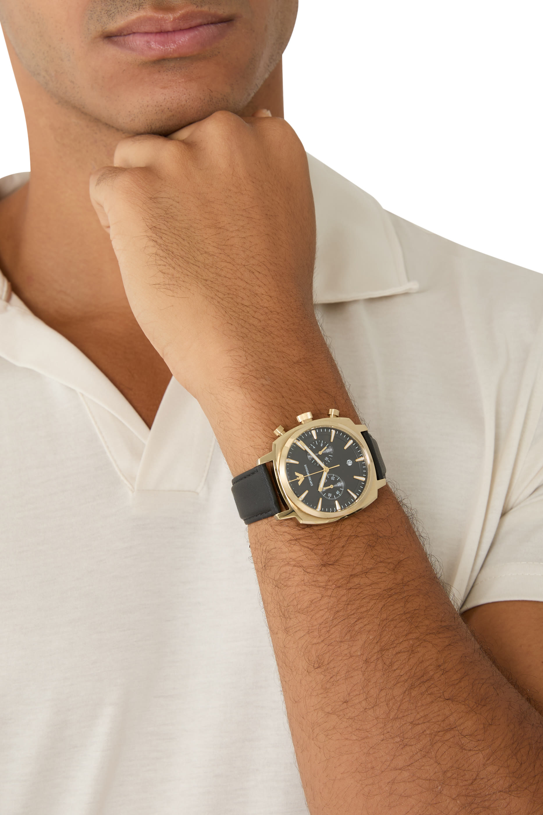 ساعة كرونوغراف جلد