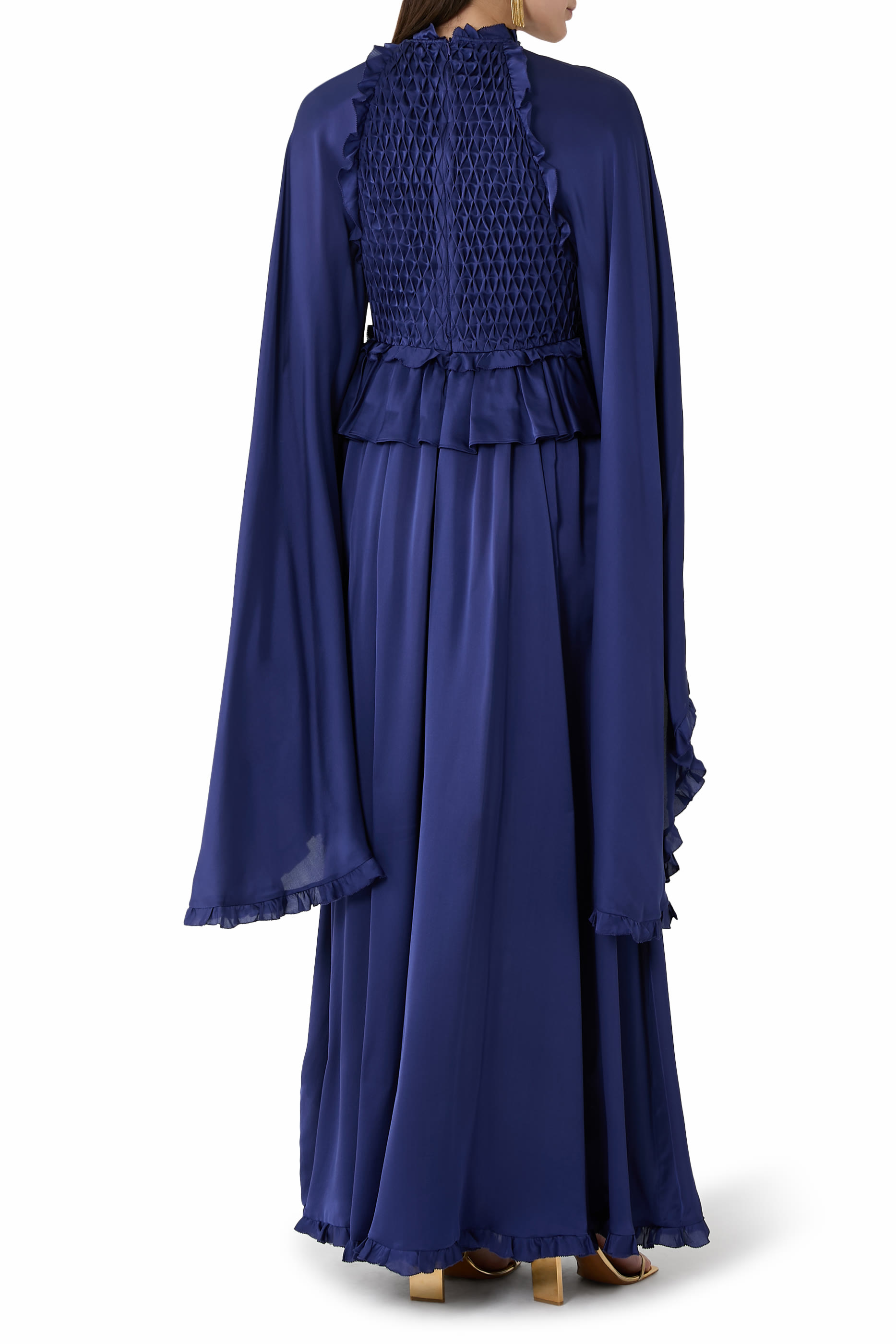 فستان هيبنوتيك بكشكش وأكمام واسعة