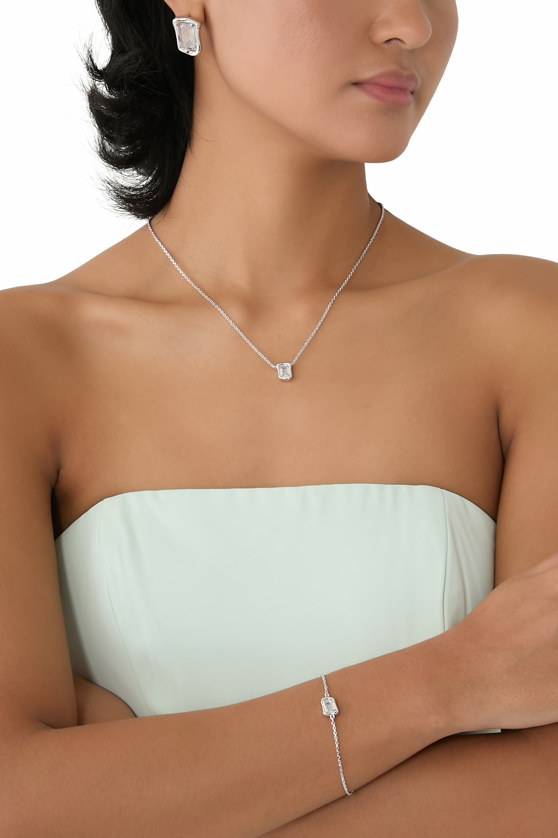 سوار سوليتير مولتن مرصع بحجر زجاجي