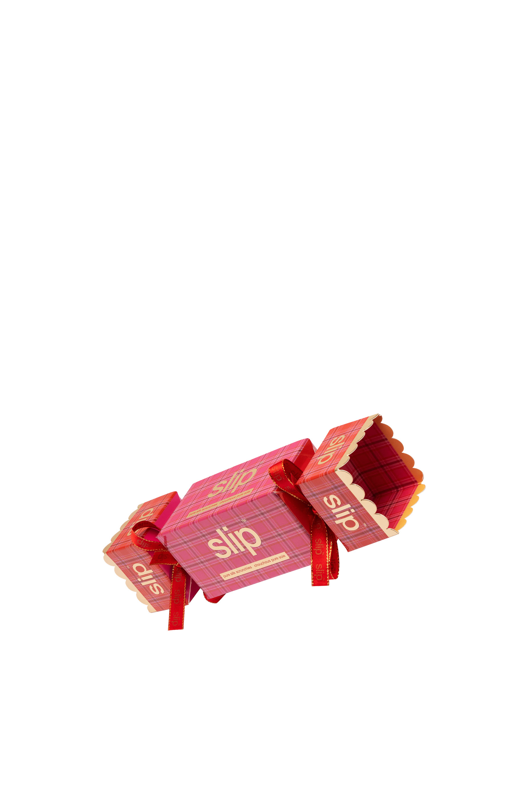 طقم ربطات شعر كراكر بلون قرمزي