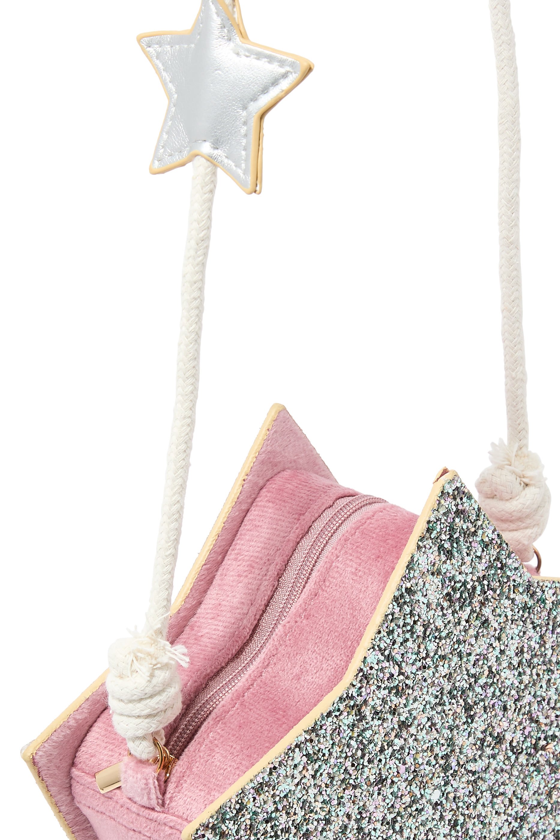 حقيبة بتصميم نجمة مزينة بالغليتر الامع للأطفال