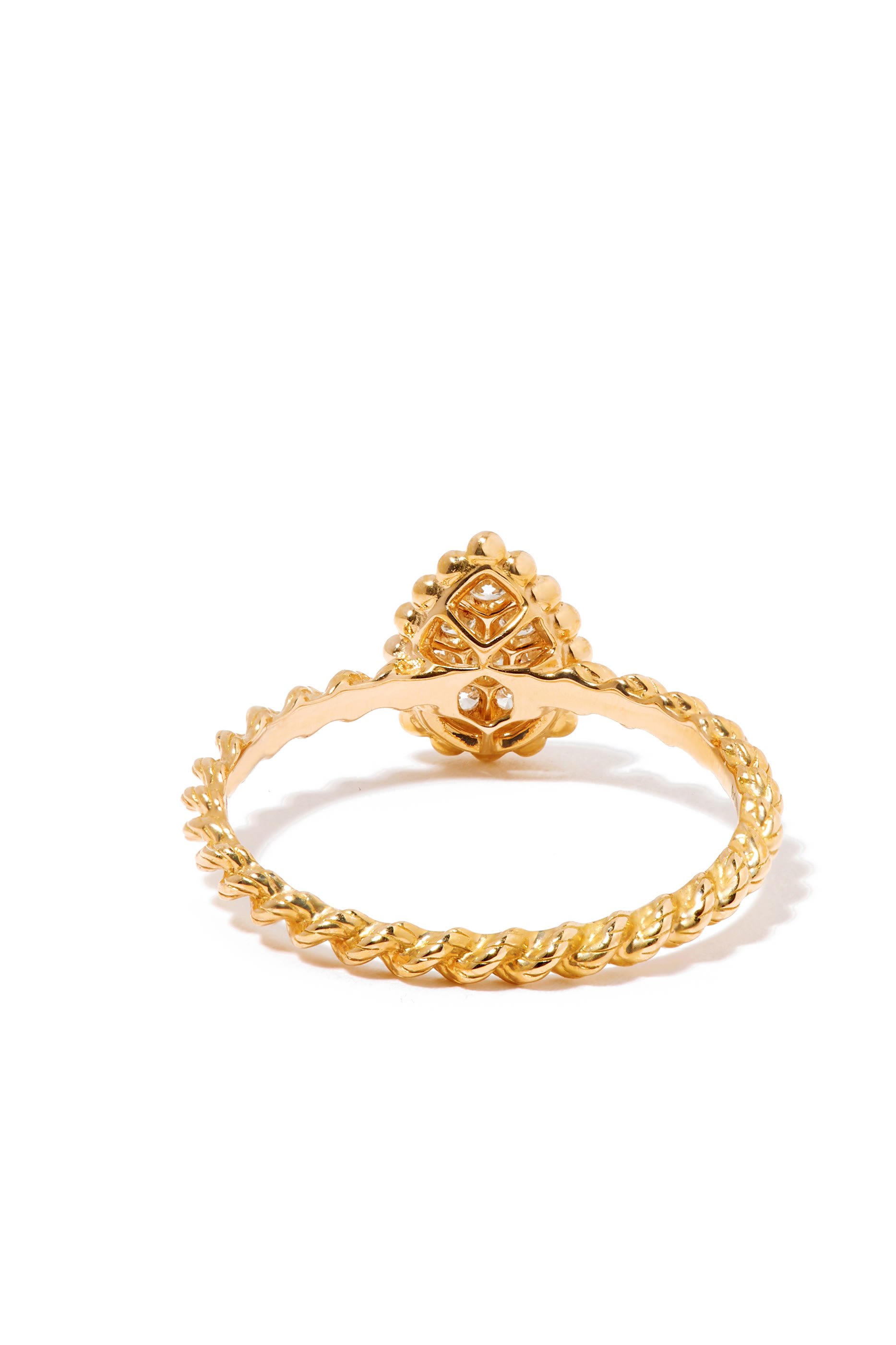 خاتم سيربنت بوهيم مرصع بالماس ذهب وردي عيار 18