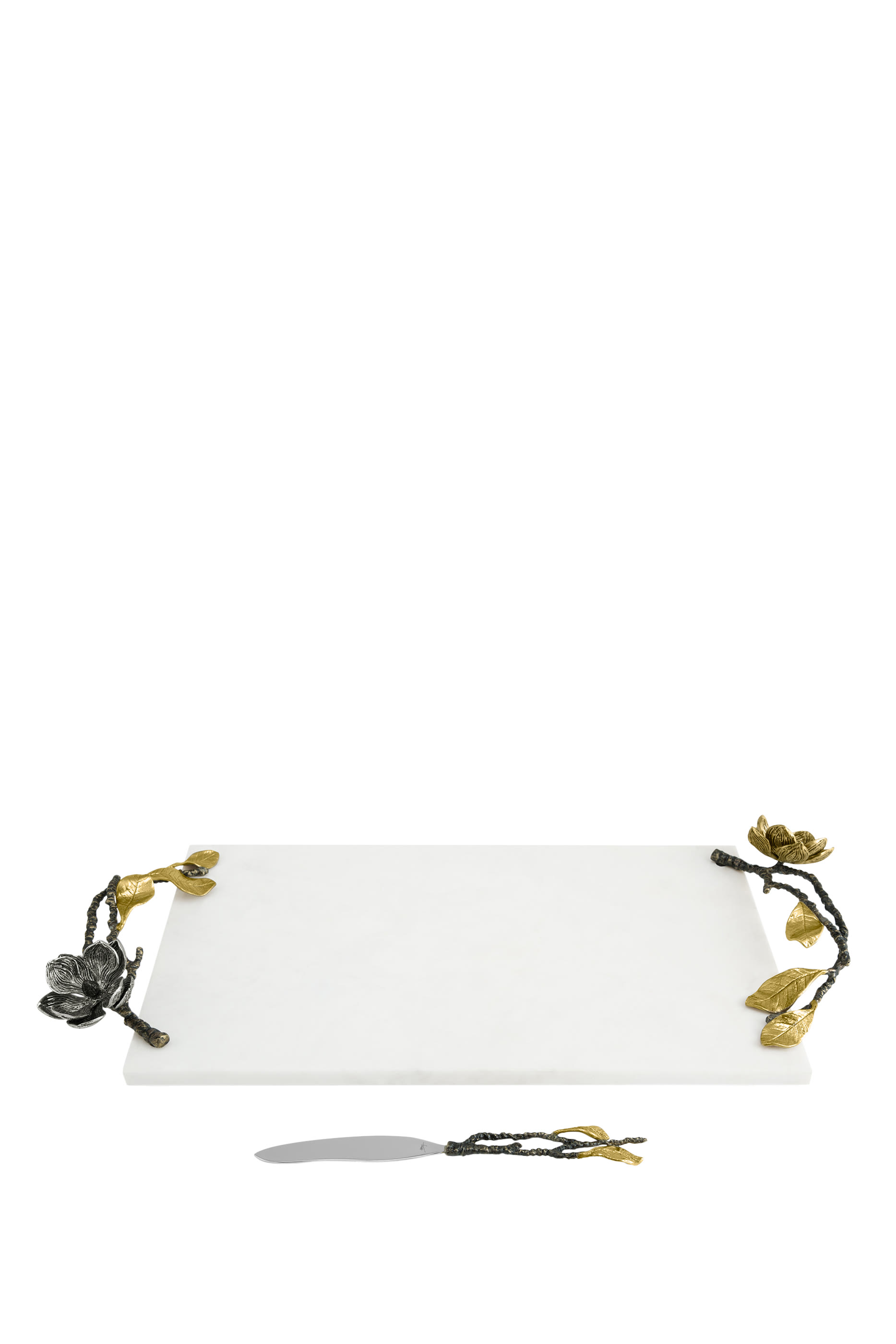 Vintage Bloom Cheese Board with Knife