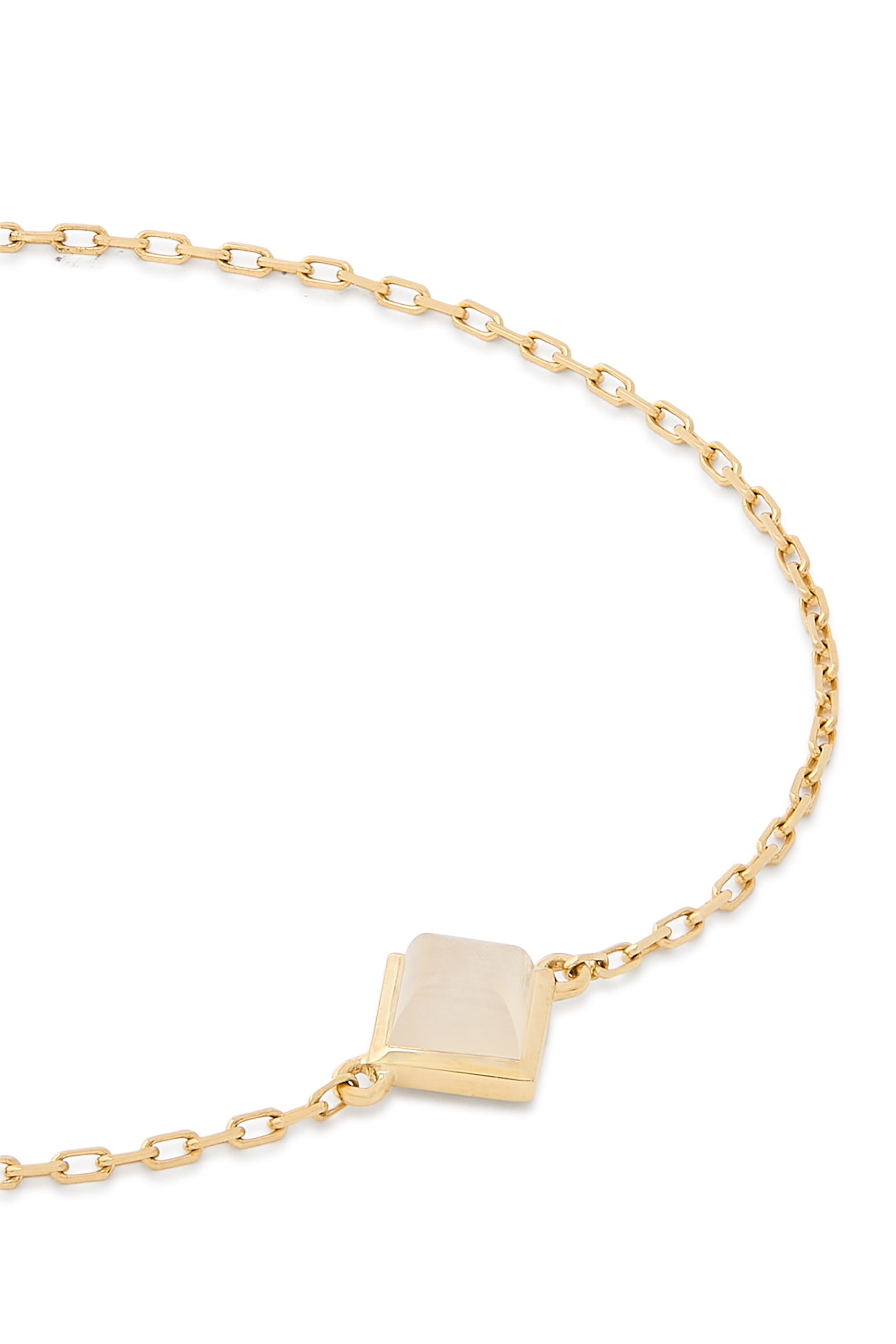 سوار كليو بحلية بتصميم هرمي، ذهب أصفر عيار 18