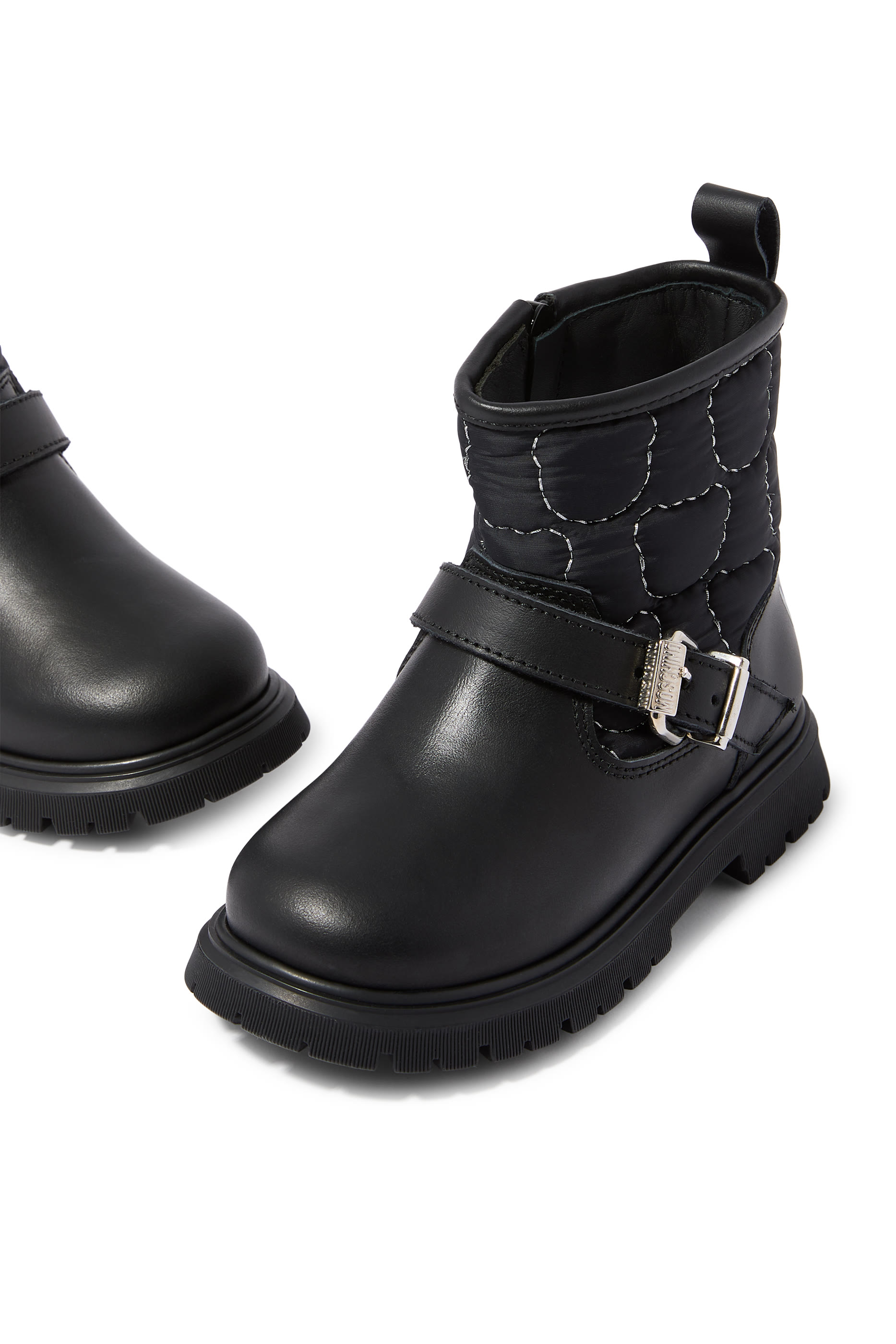 حذاء بوت تيدي بطول الكاحل بتصميم مبطن للأطفال