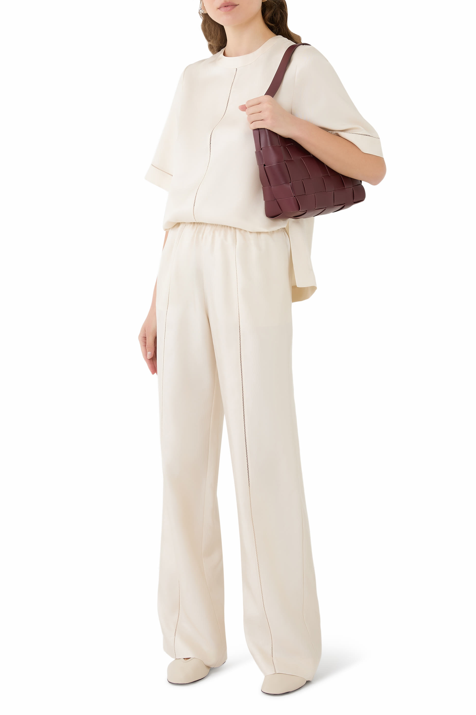 بنطال لارا حرير تويل