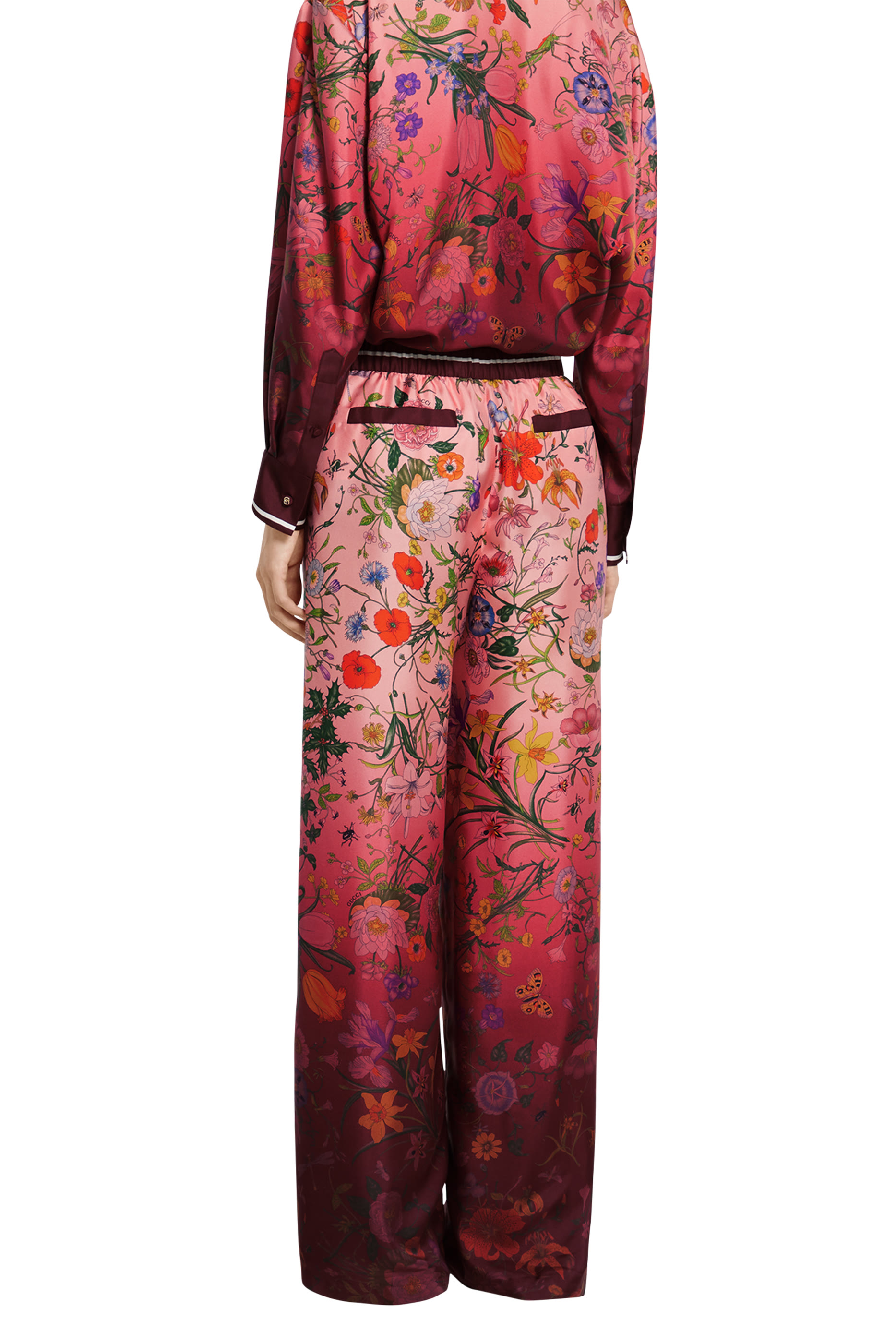 بنطال بطبعات حرير