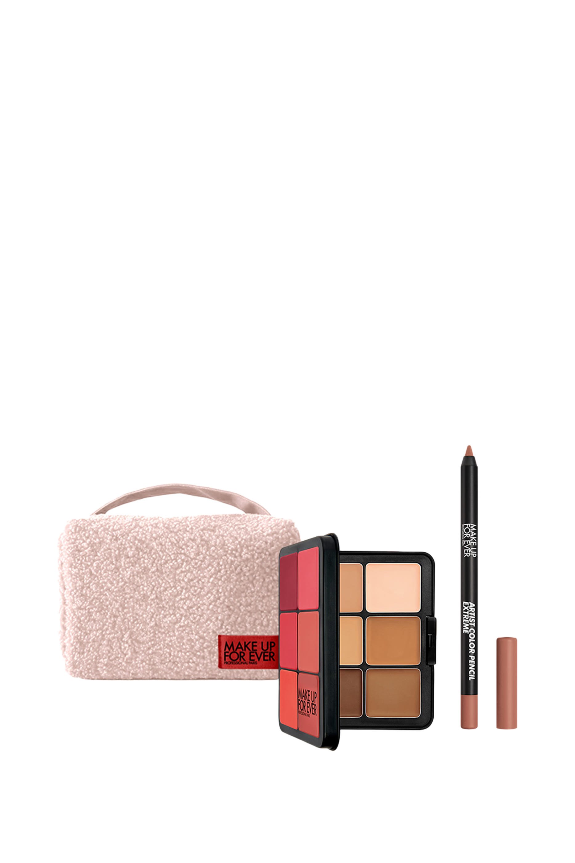 مجموعة مستحضرات الوجه والشفاه المميزة للماركة 