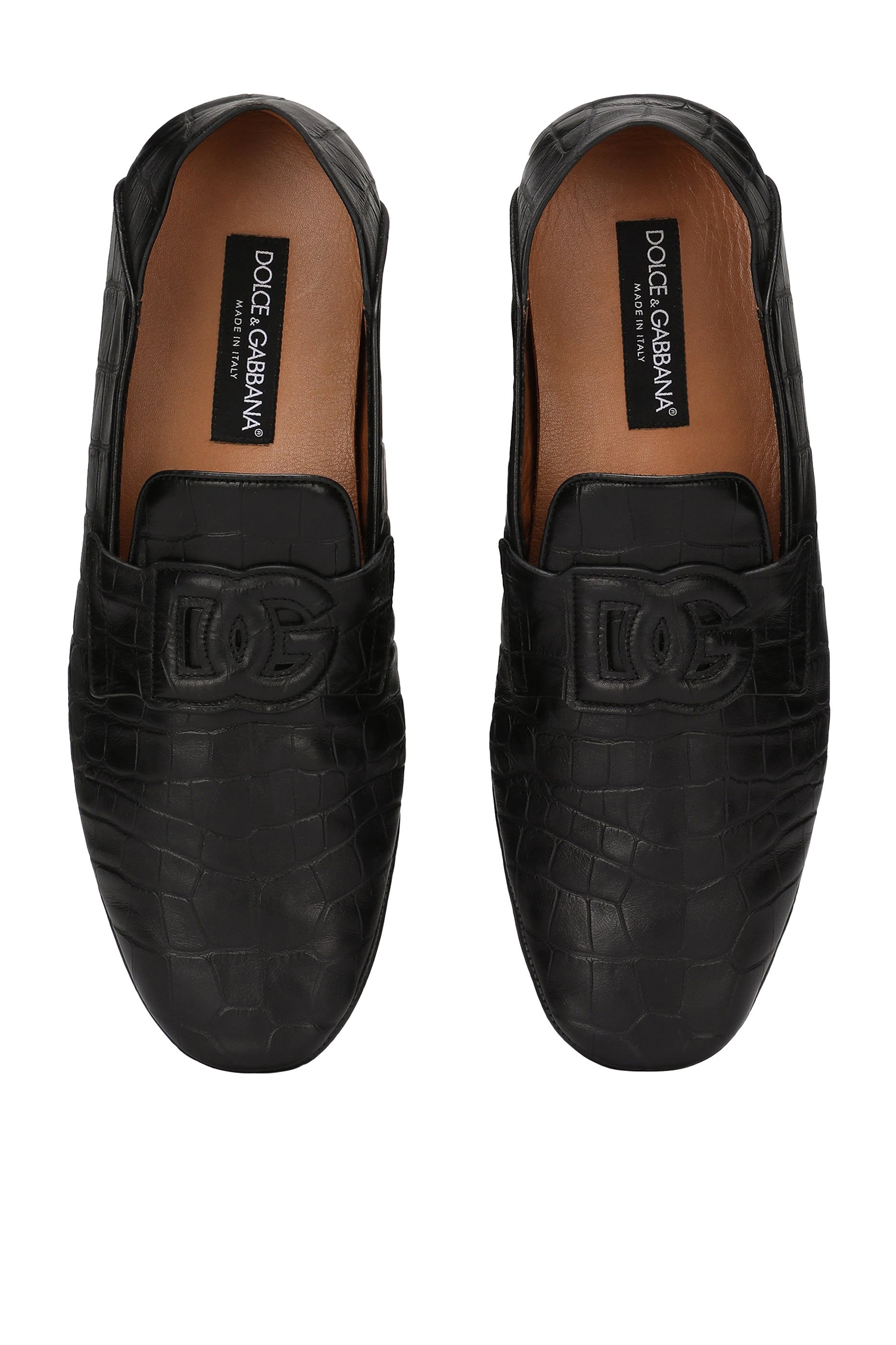 حذاء درايفر بطبعة جلد تمساح جلد عجل