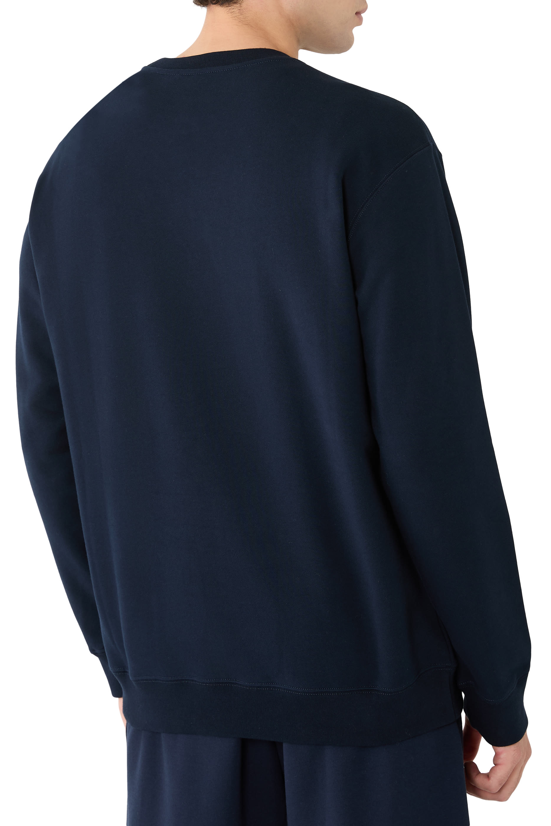 سويت شيرت مطرز بشعار الماركة قطن جيرسيه