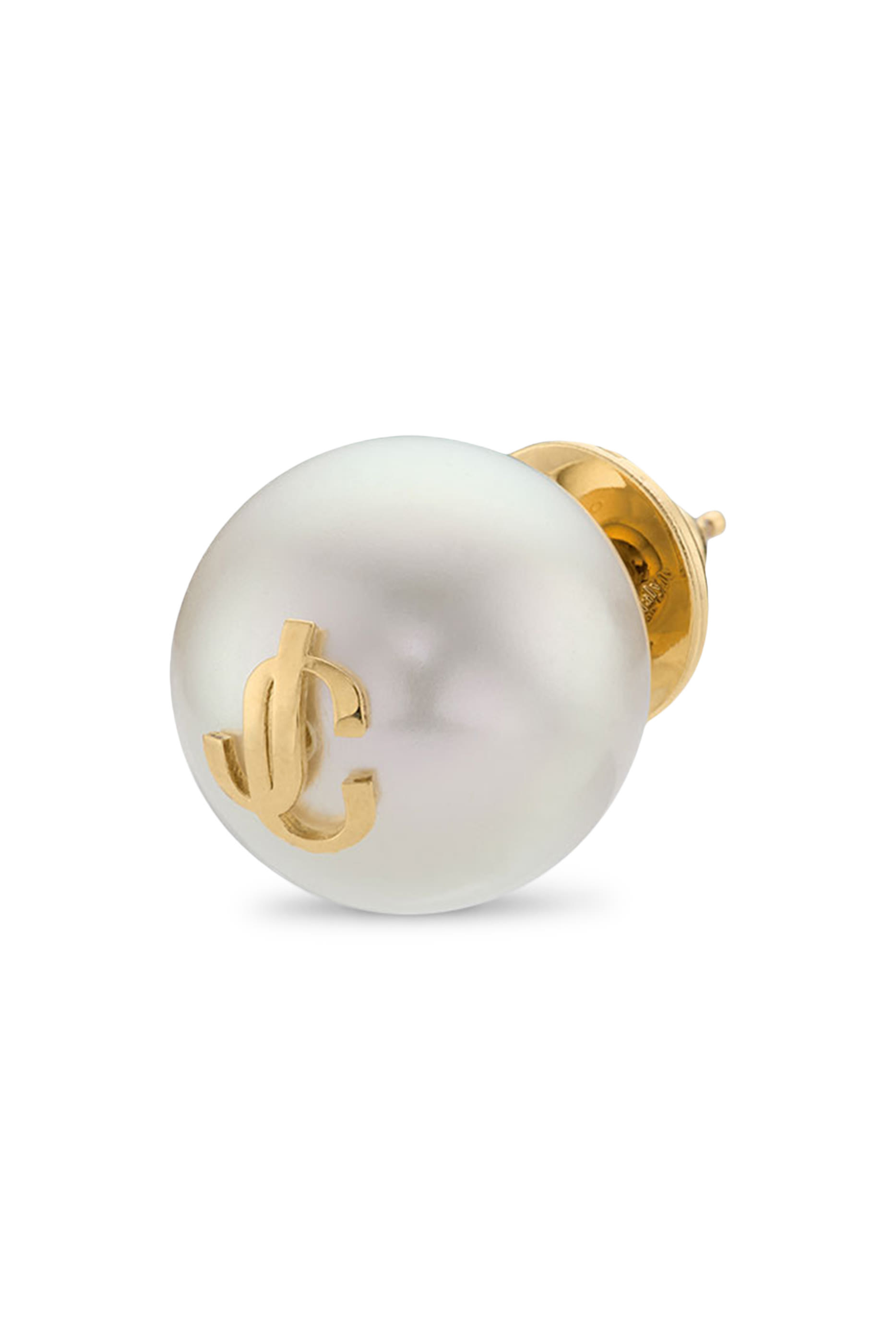 أقراط ماكسي مرصعة باللؤلؤ معدن 