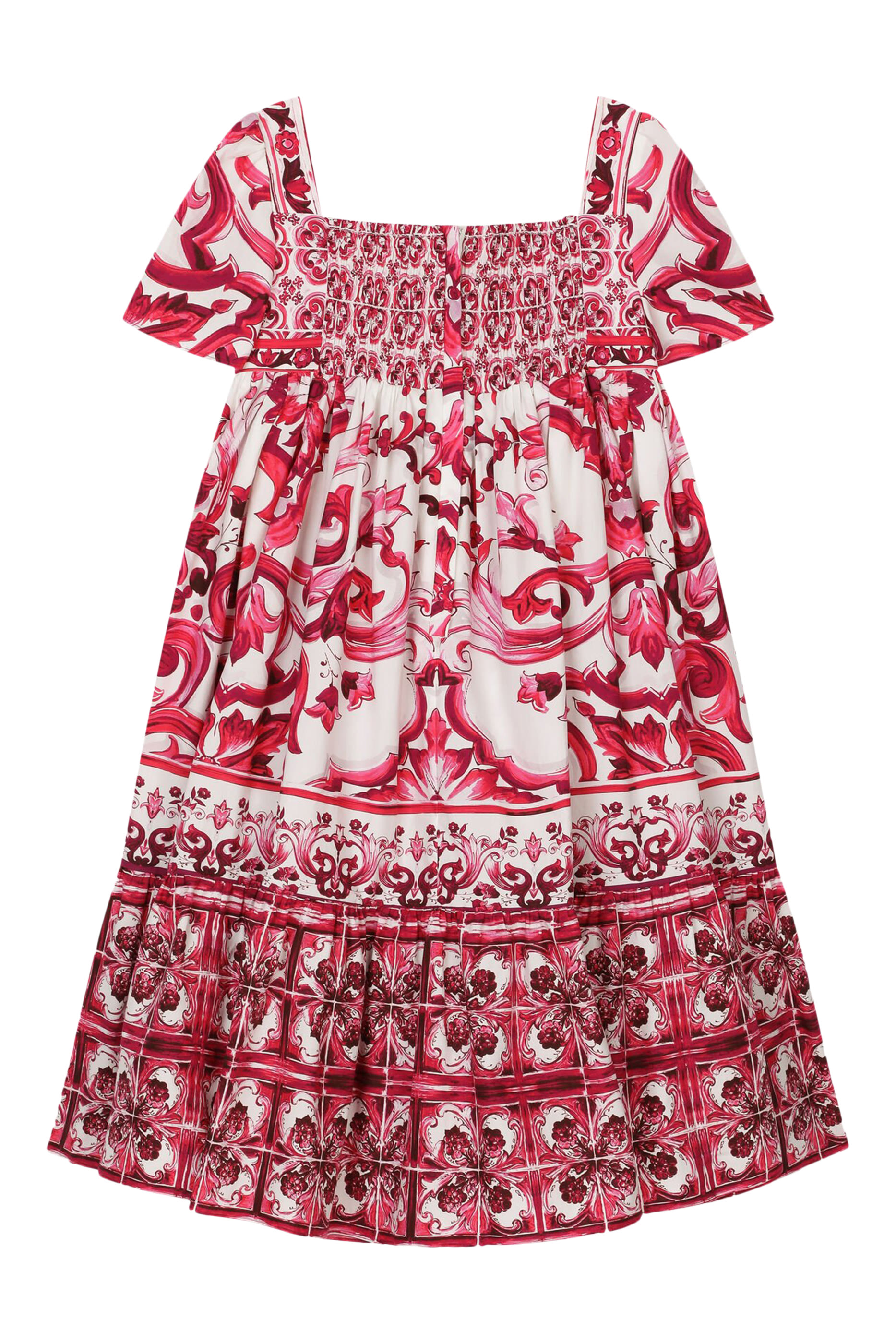 فستان بطبعة ماجوليكا قطن