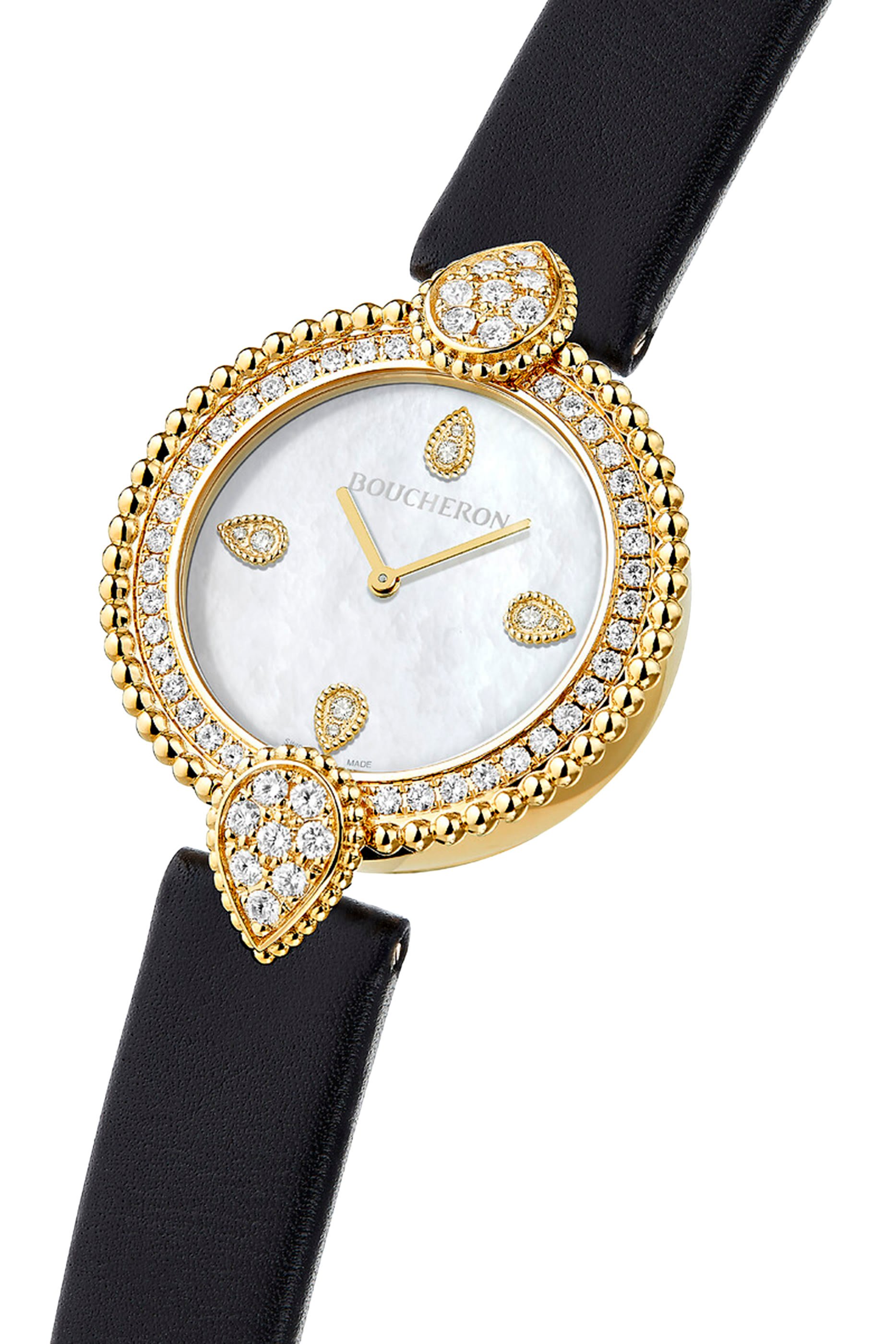 ساعة سيربنت بوهيم مرصعة بالماس ذهب أصفر عيار 18