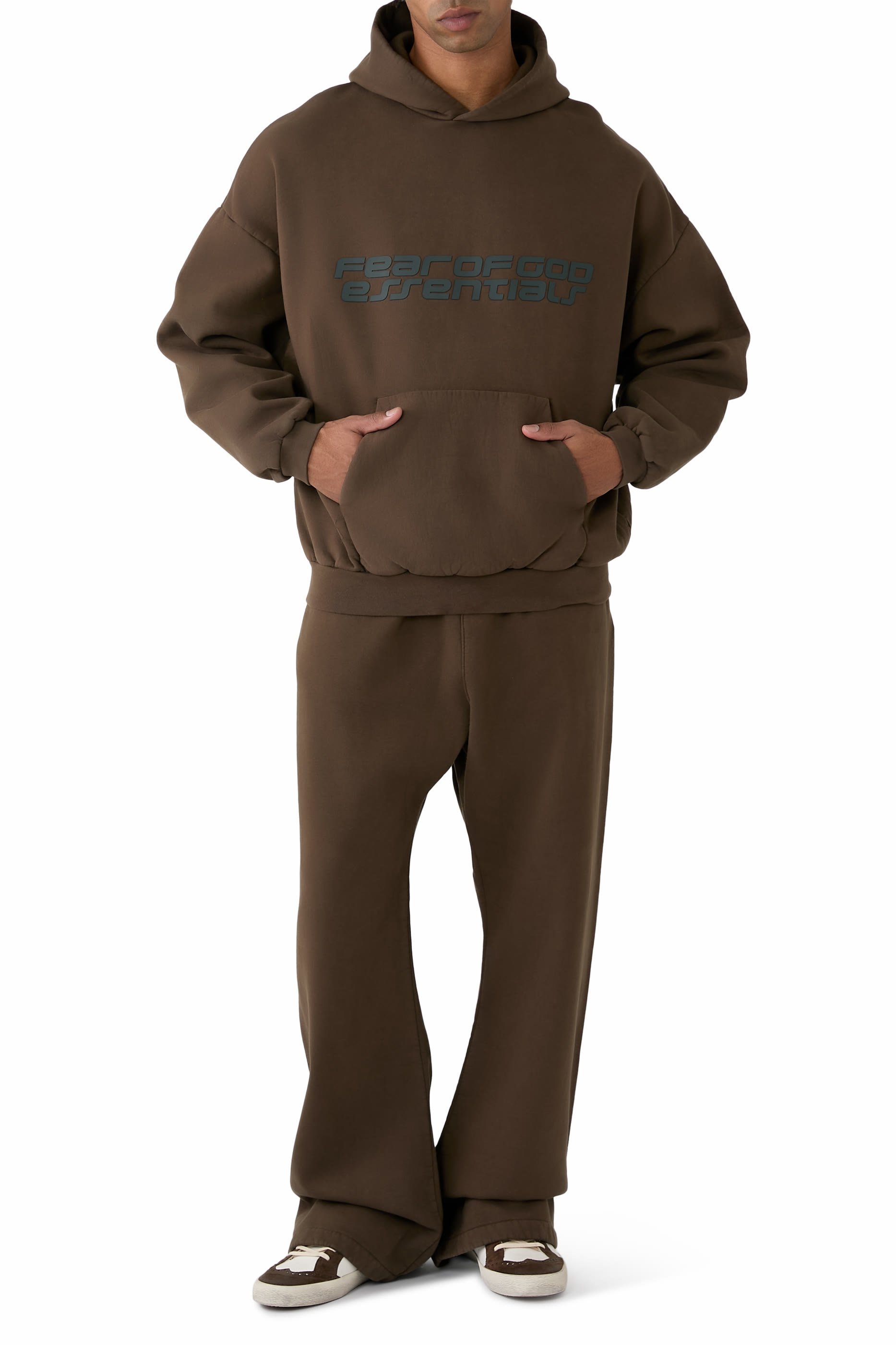 بنطال رياضي بقصة ساق واسعة صوف ثقيل الوزن