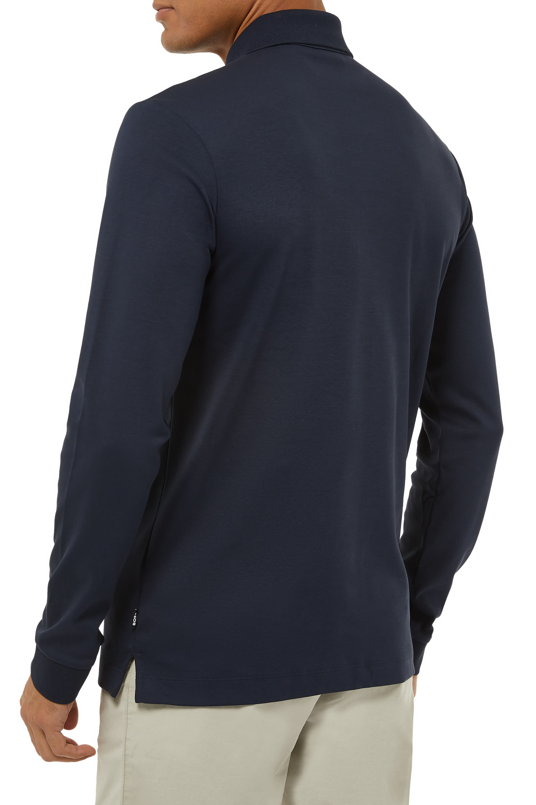 قميص بولو قطن عضوي بنقشة شعار الماركة