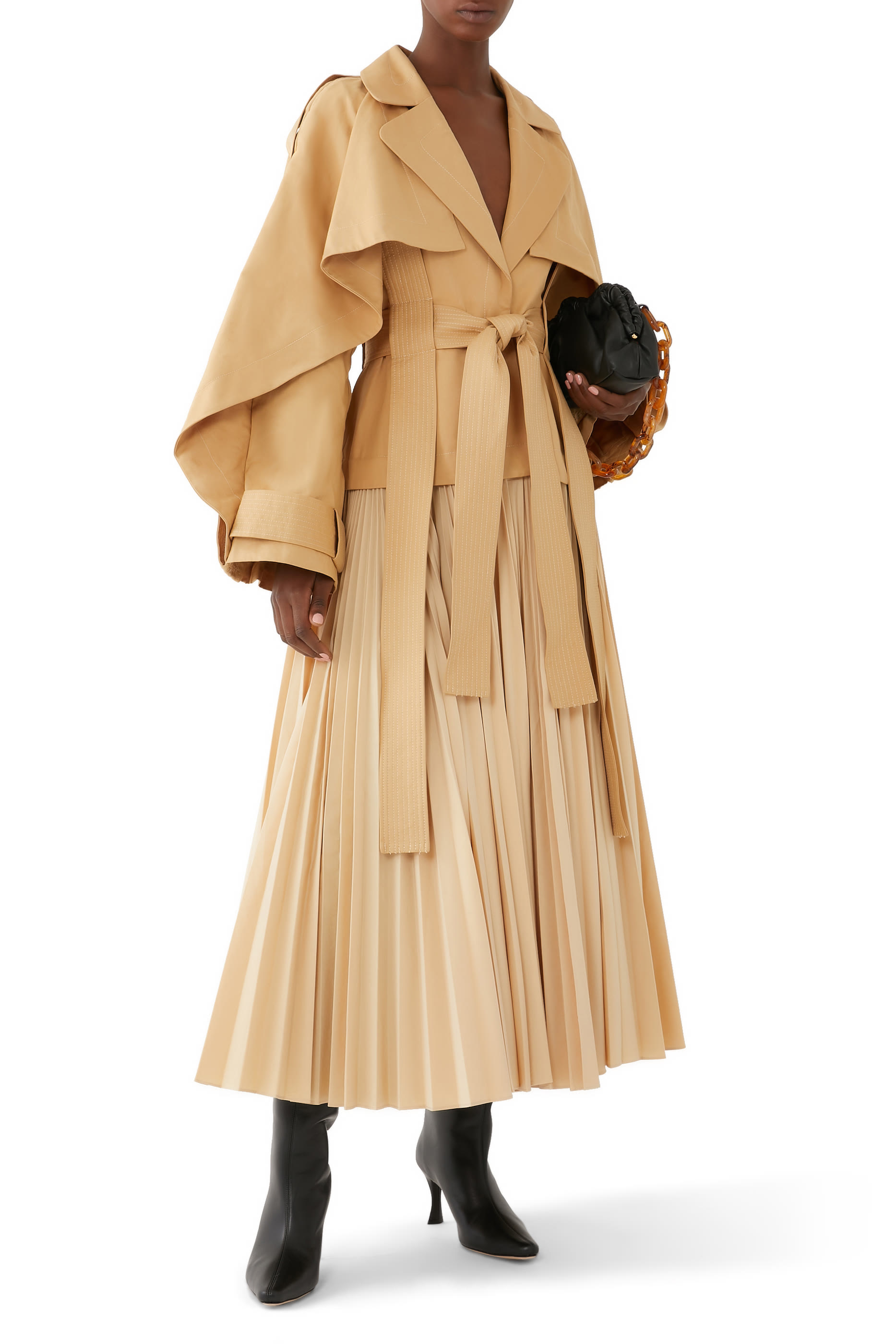 فستان غولد متوسط الطول