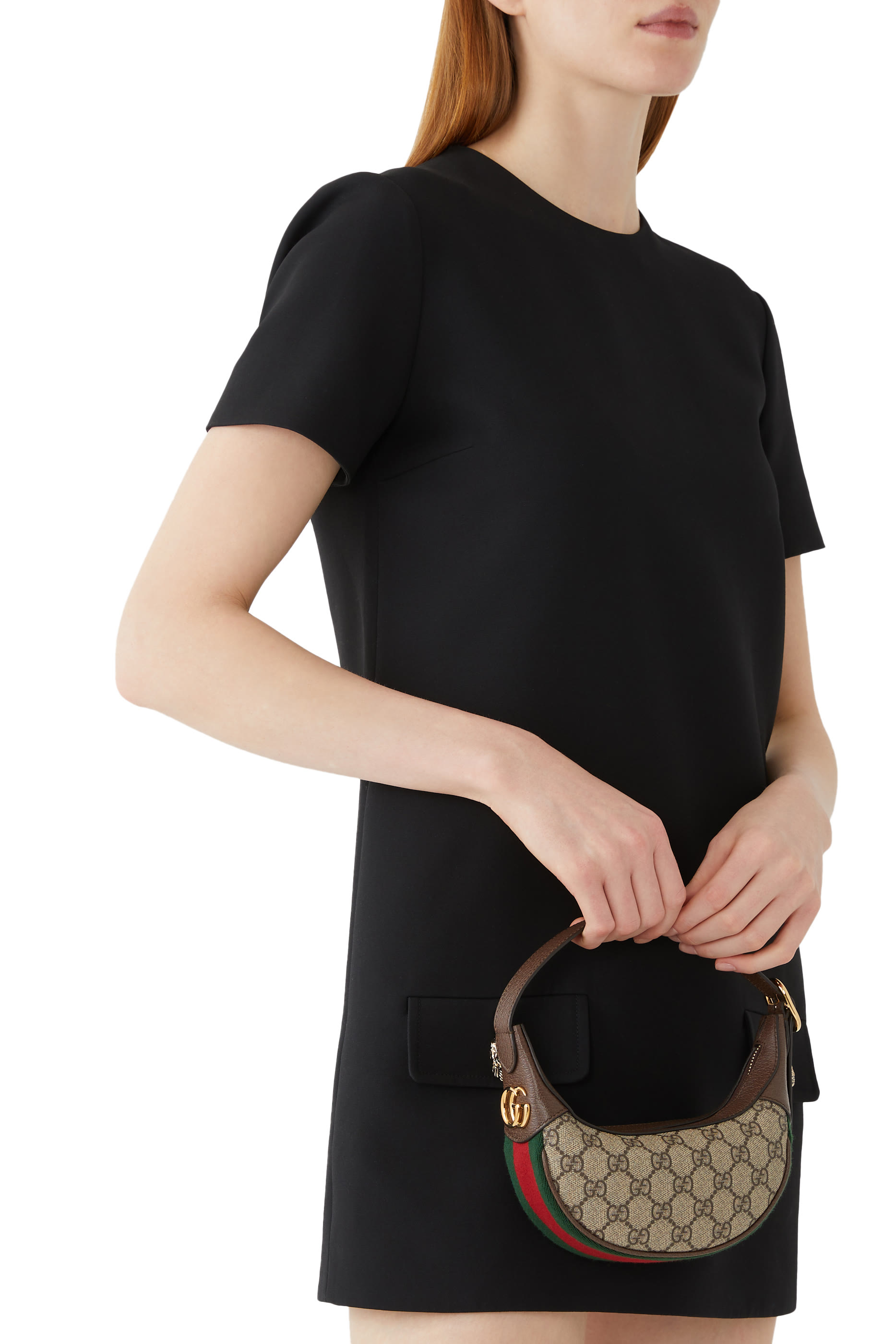 حقيبة  أوفيديا صغيرة بنقشة حرفي شعار الماركة