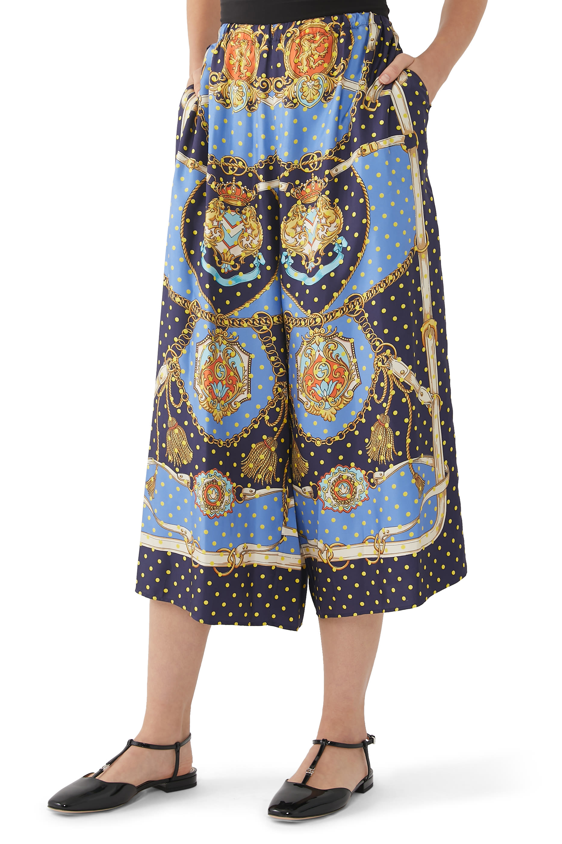 بنطال حرير بطبعات