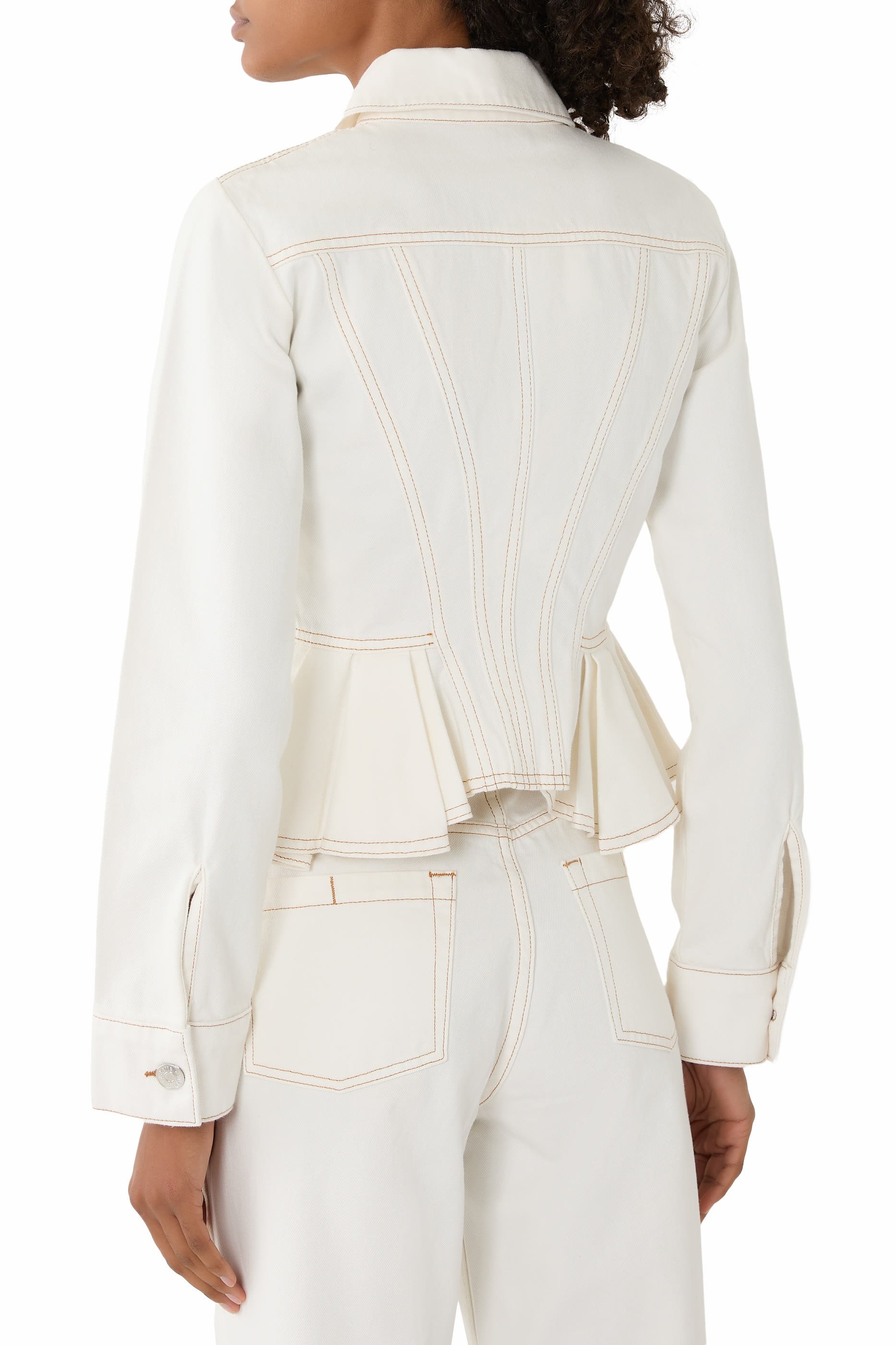 جاكيت بحافة جرس دنيم