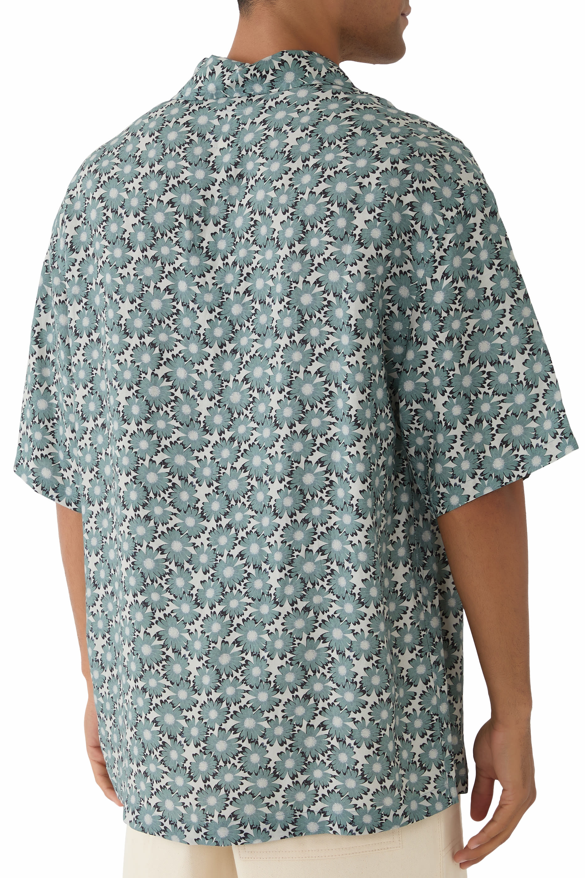 قميص بطبعة بيسلي بالكامل مزيج فيسكوز