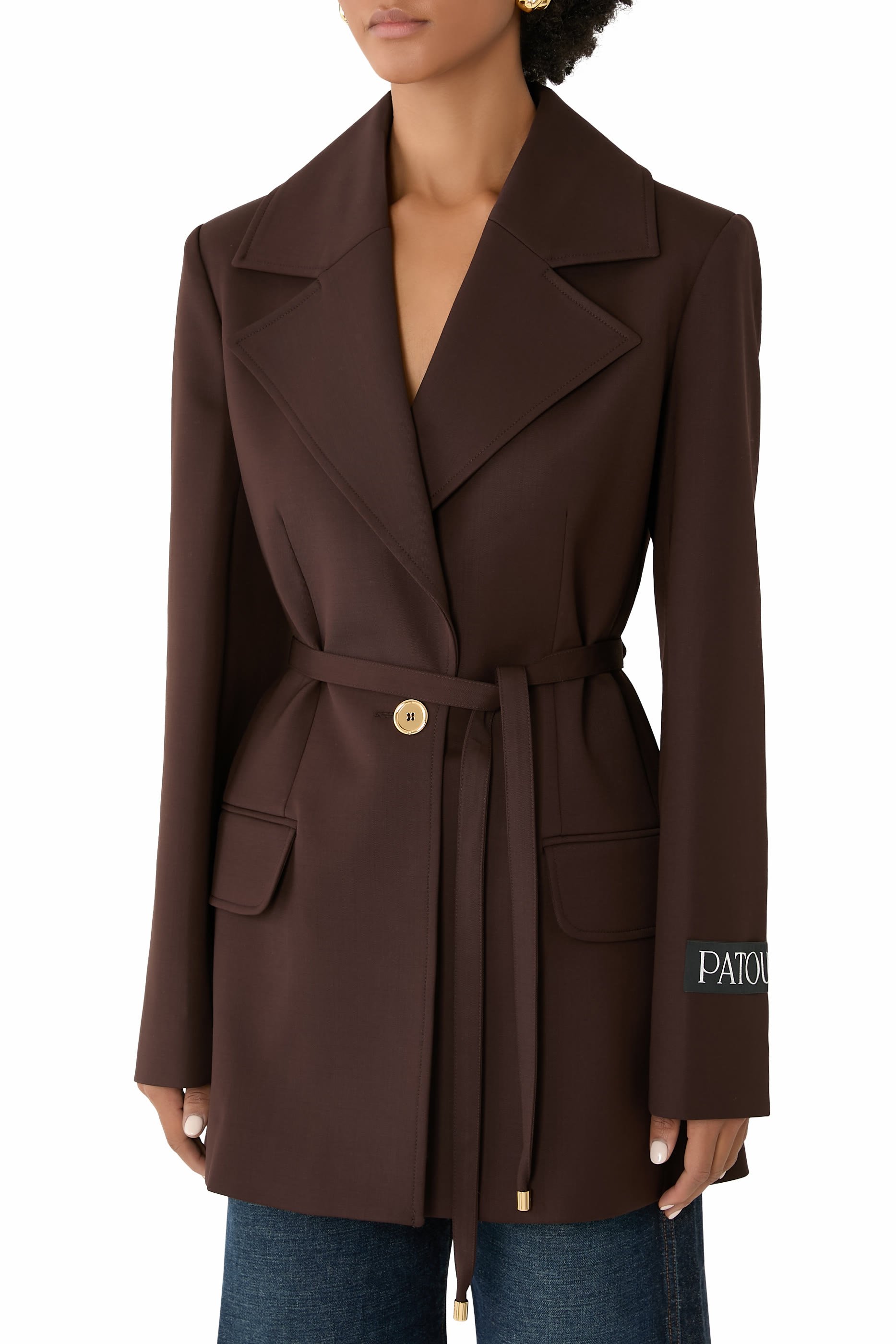 جاكيت لونغ لاين بصف أزرار للإغلاق