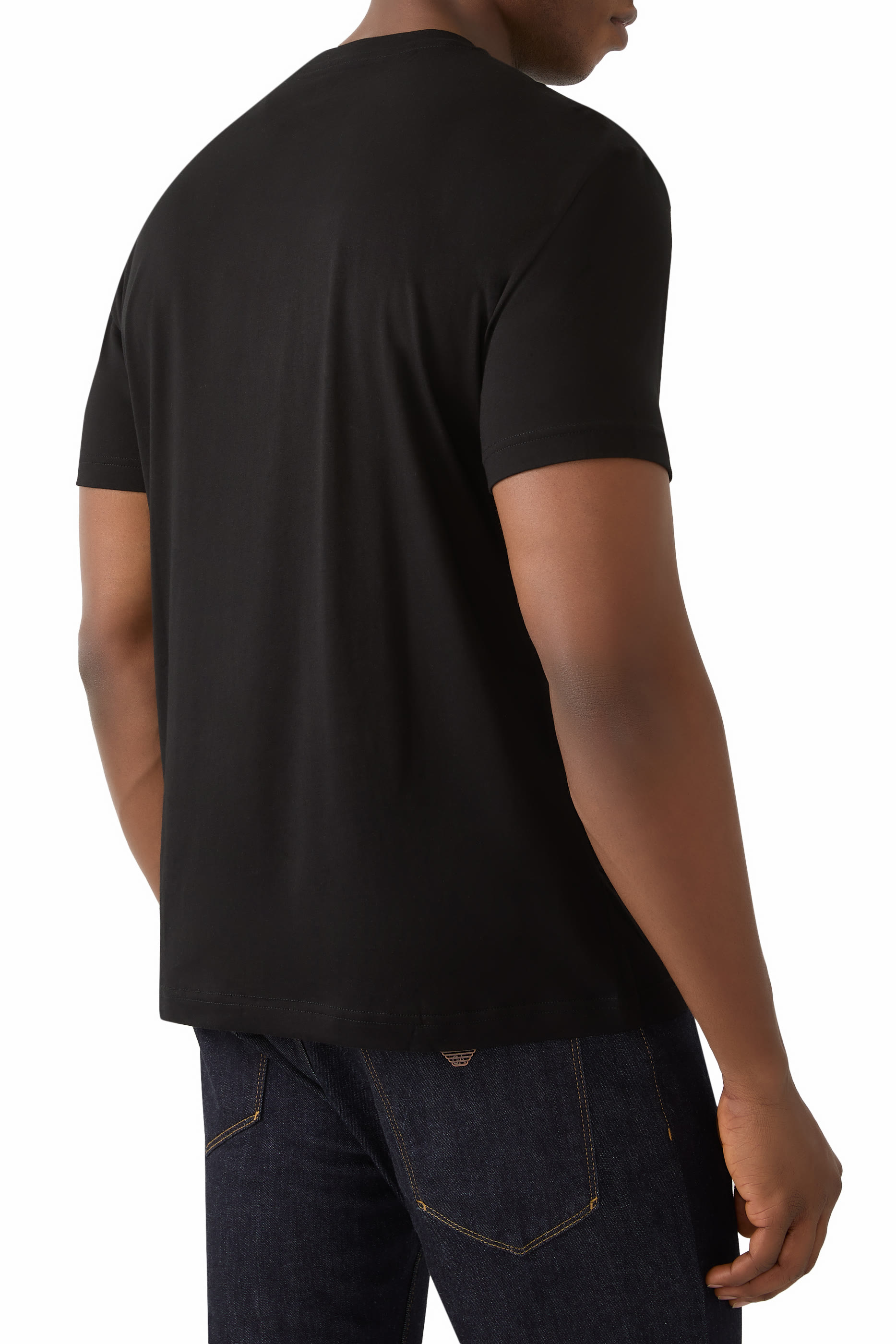 تيشيرت بشعار الماركة قطن