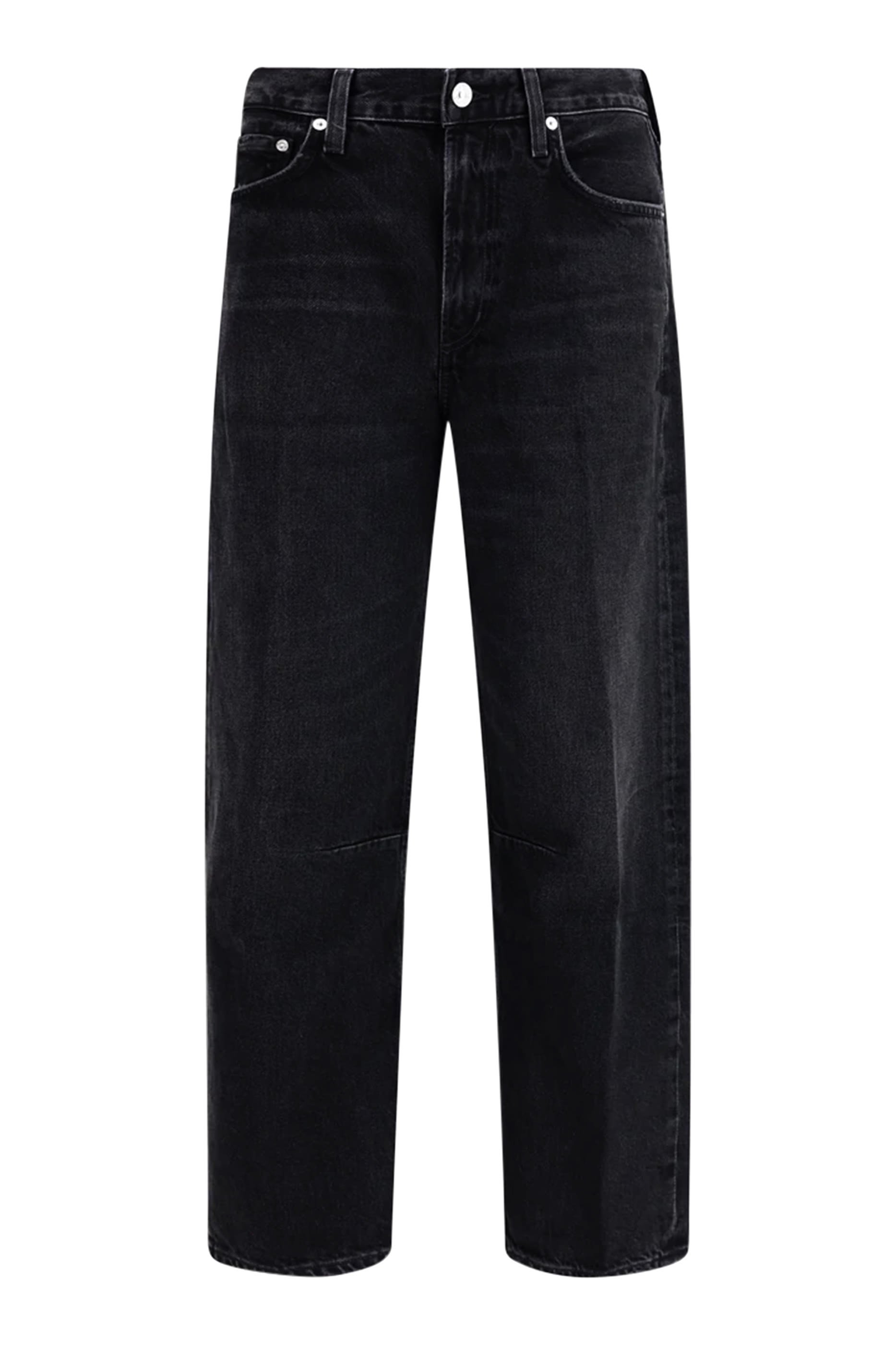 بنطال جينز ميرو بقصة ساق أسطوانية مريحة خامة ناعمة