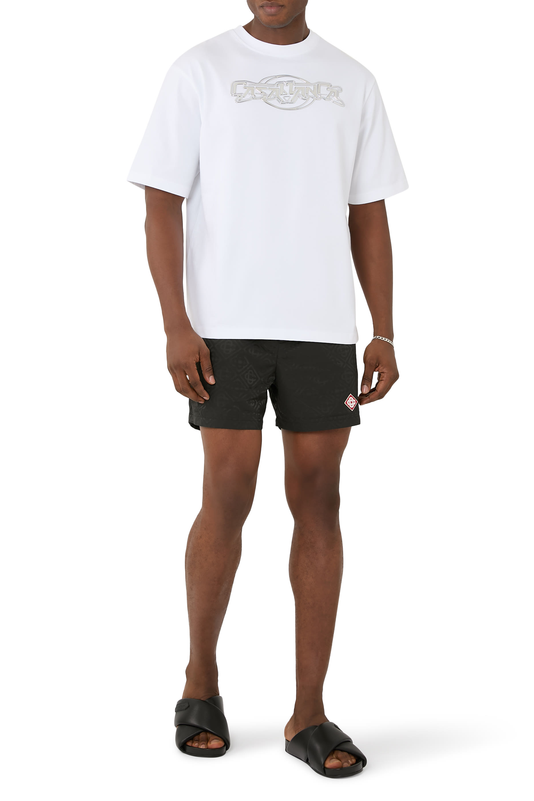 تيشيرت كروم بأكمام قصيرة