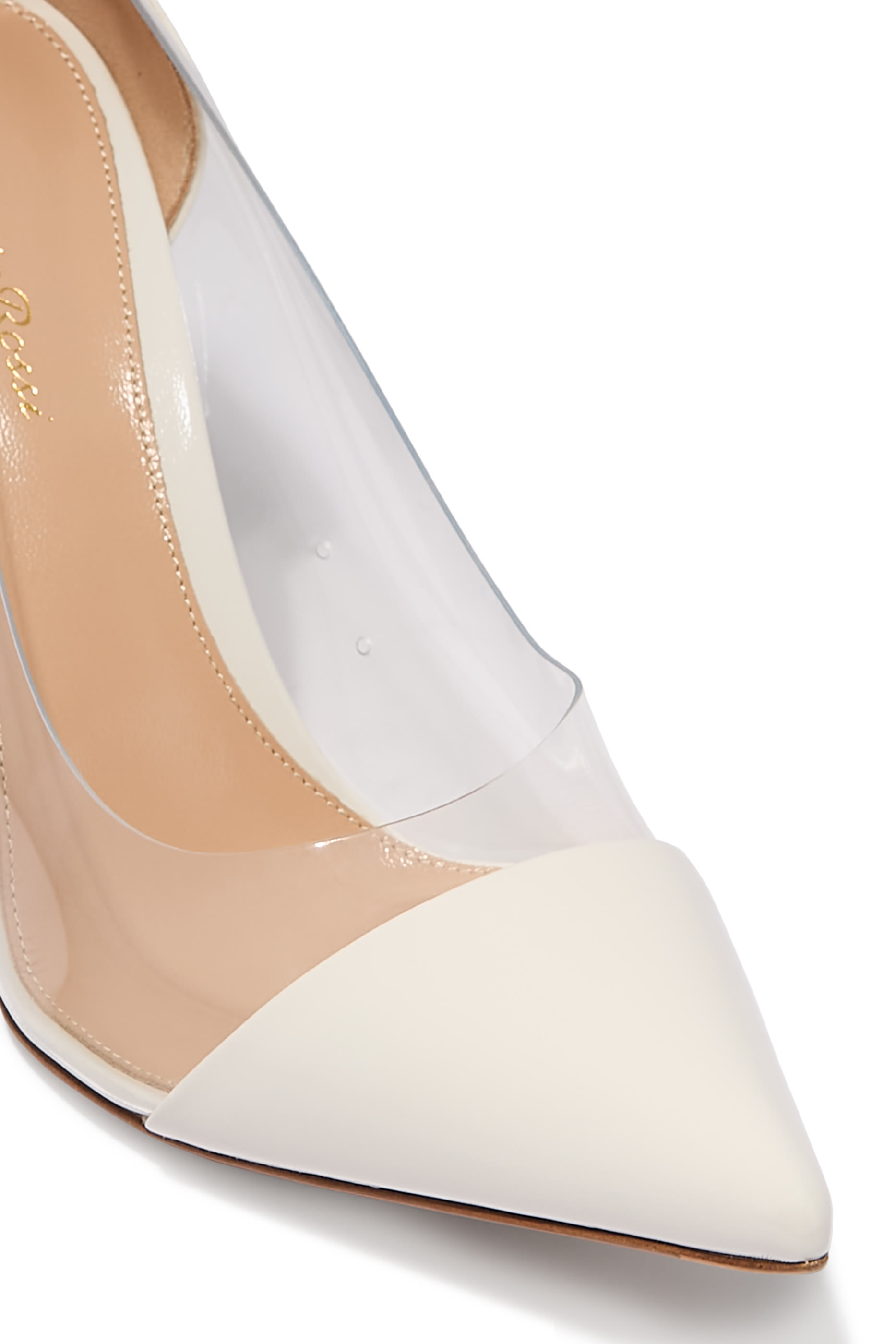 حذاء كلاسيكي 85 جلد لامع وأجزاء شفافة