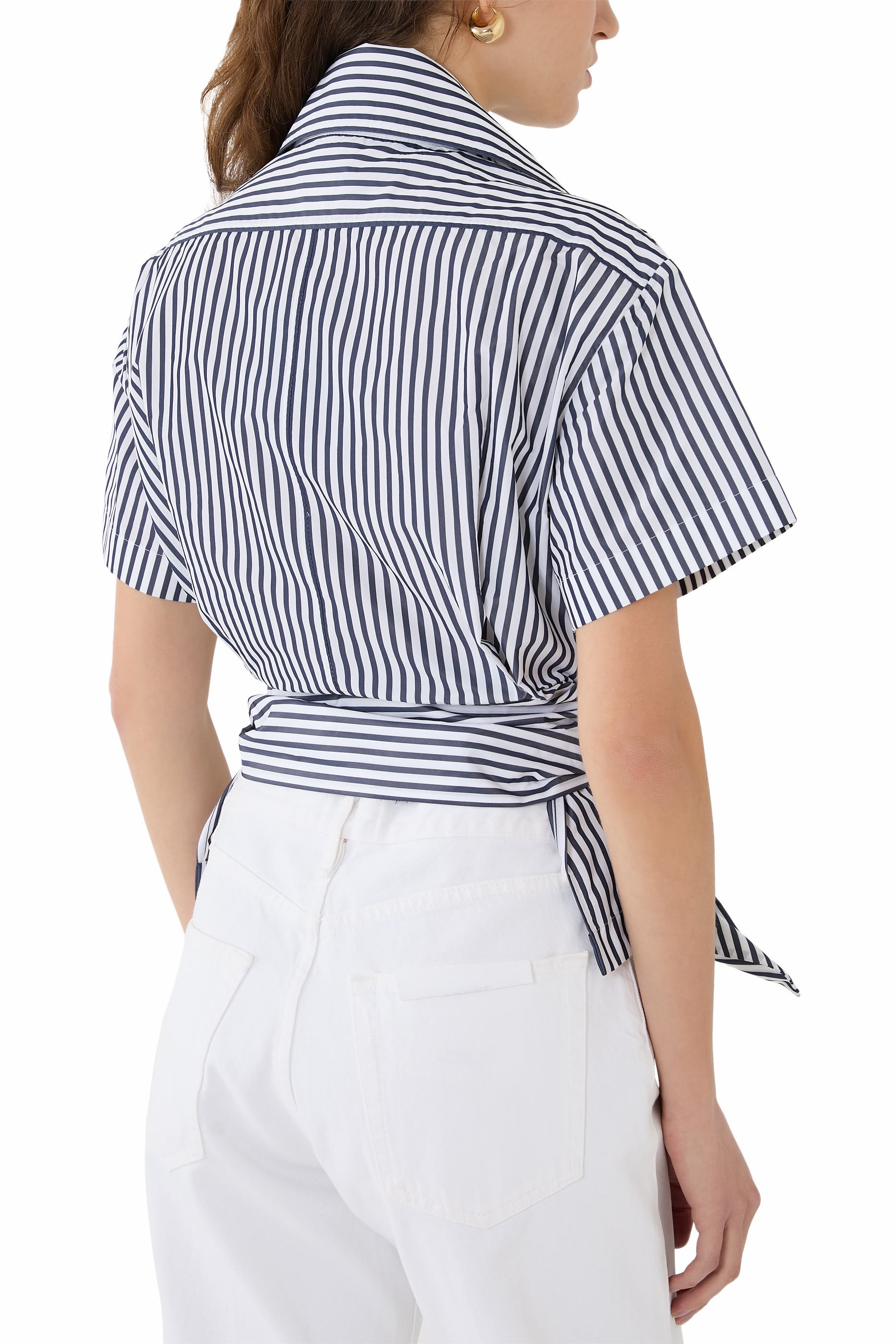 قميص مزين بعقدة فاي معاد تدويره