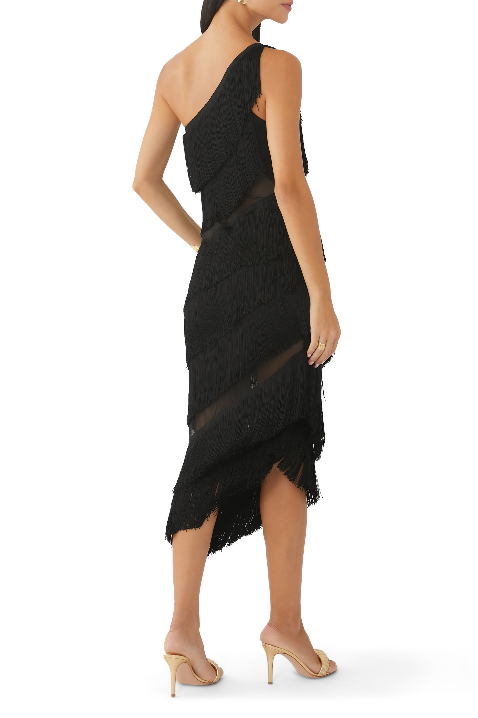 فستان مقسوم بكتف واحد