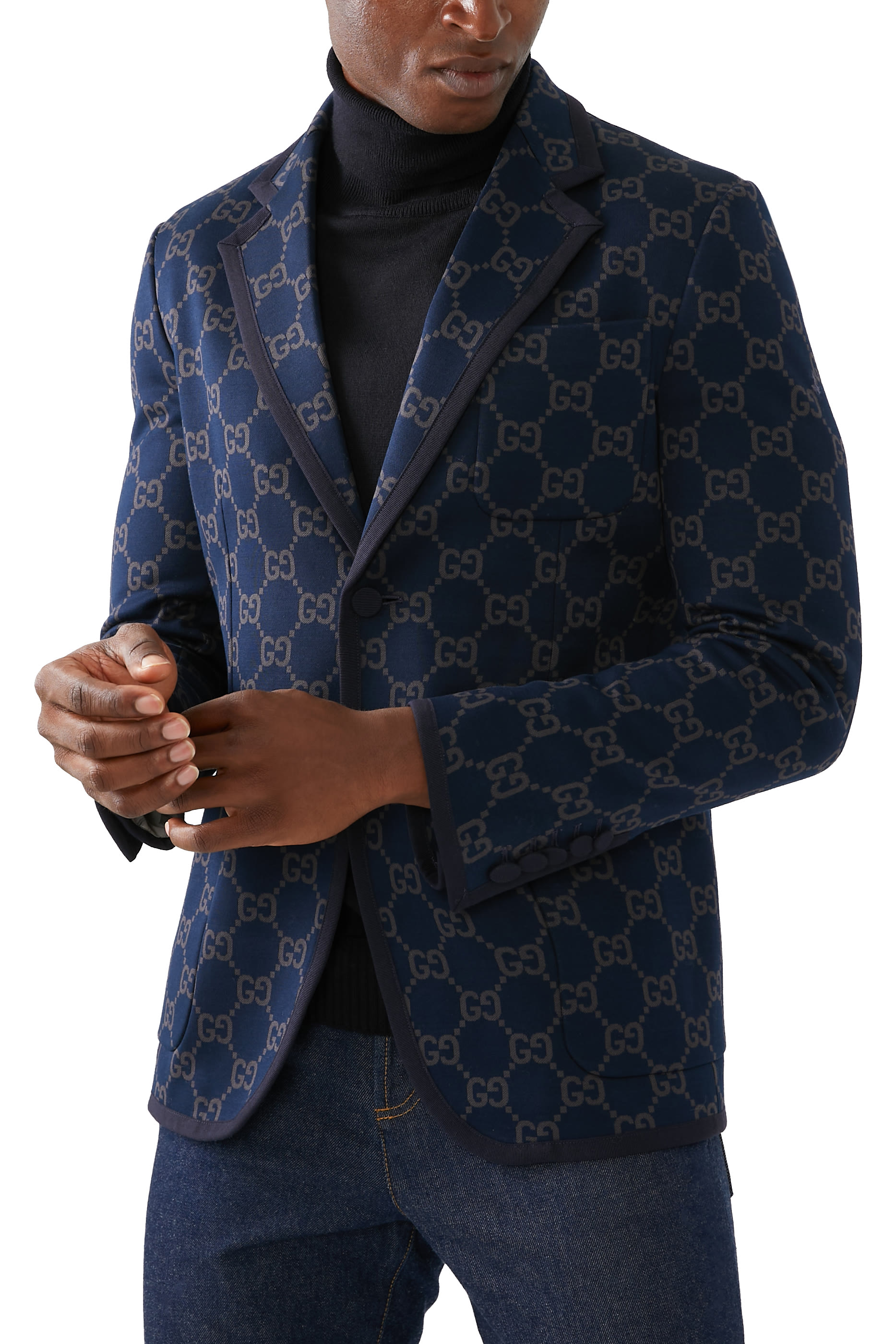 بليزر بنقشة حرفي شعار الماركة