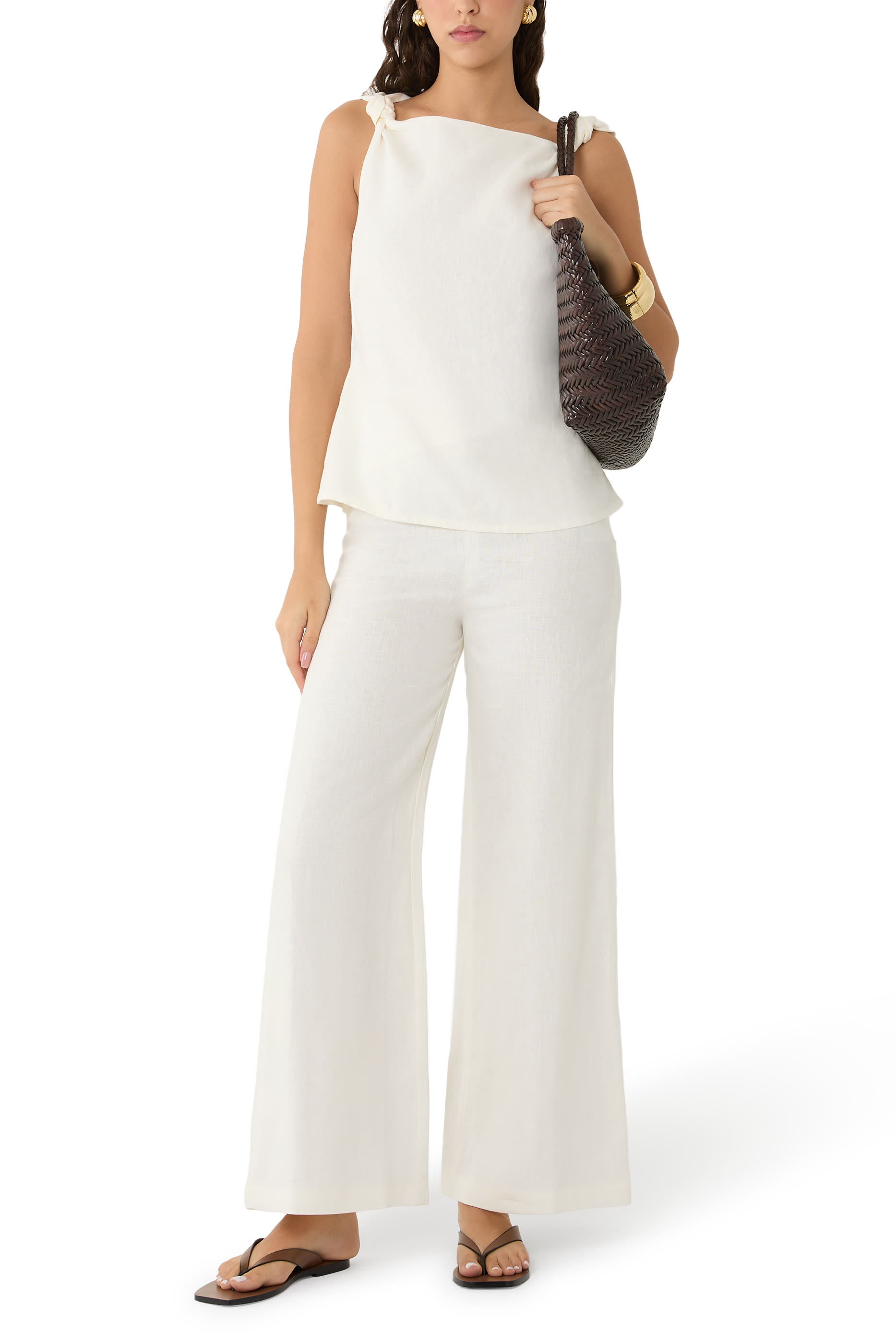 بلوزة فلور كتان