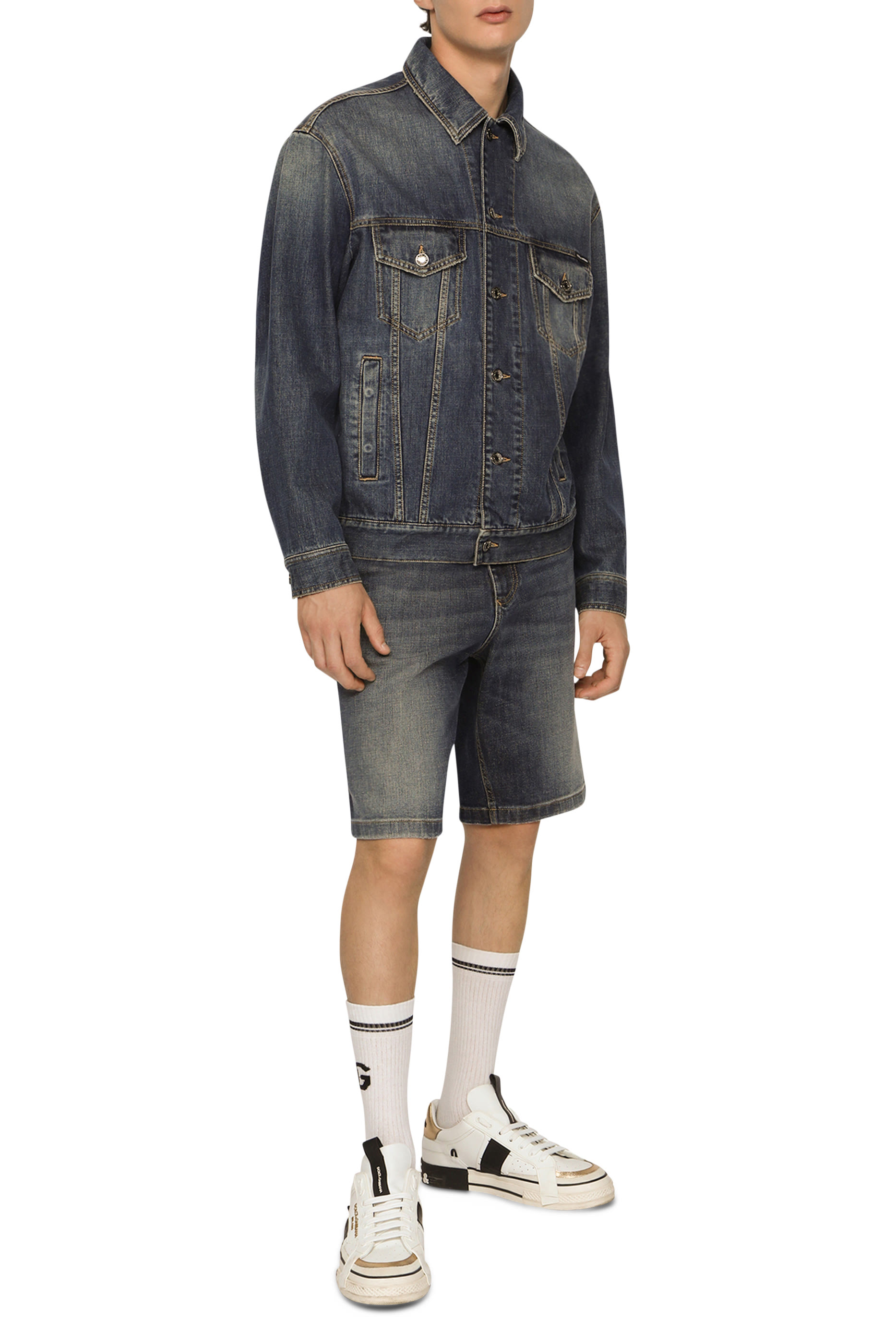 جاكيت دنيم مطاطي