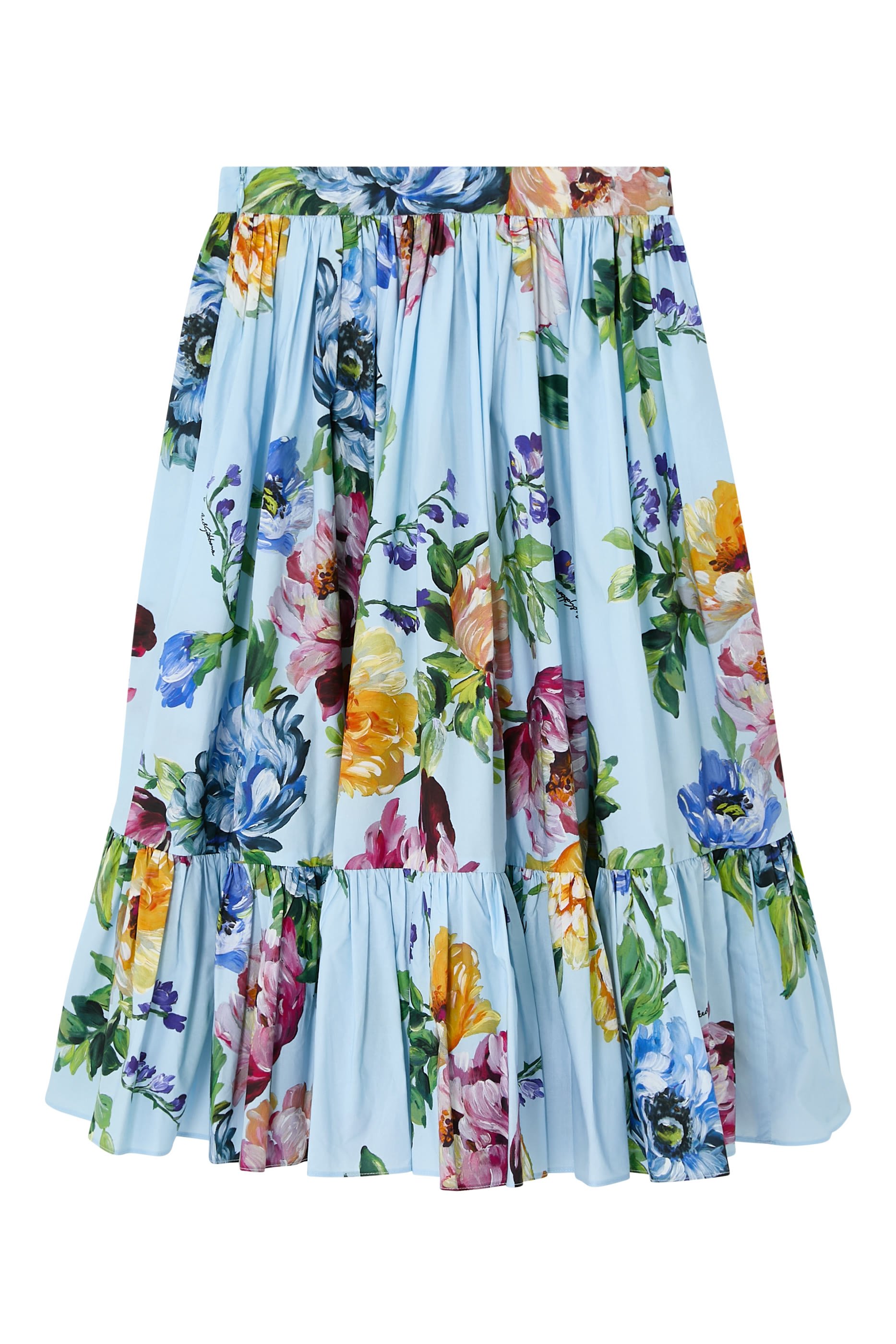 Kids  Floral‑Print Poplin Skirt