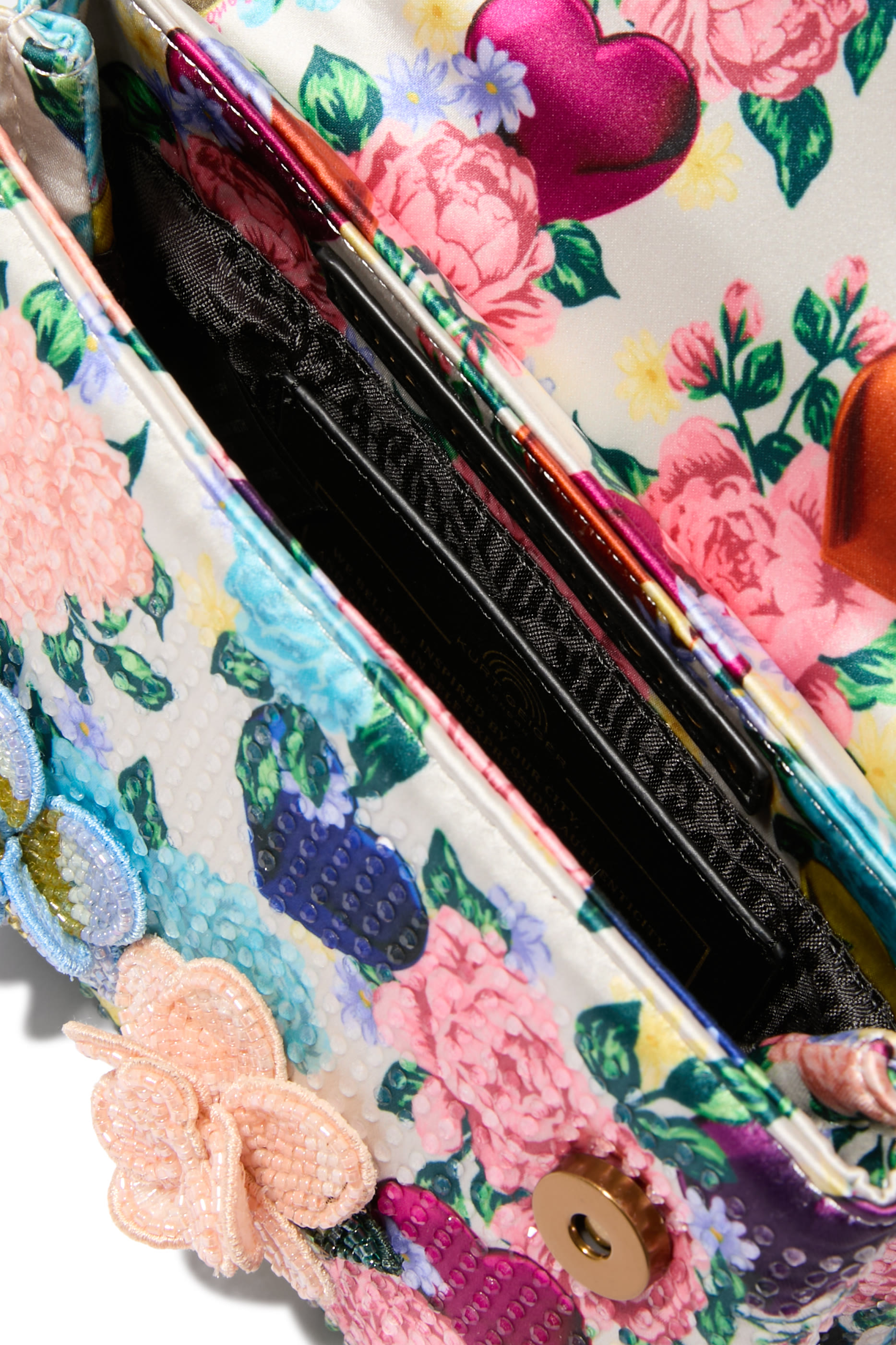 حقيبة كتف كنسنغتون صغيرة مزينة بتفاصيل أزهار