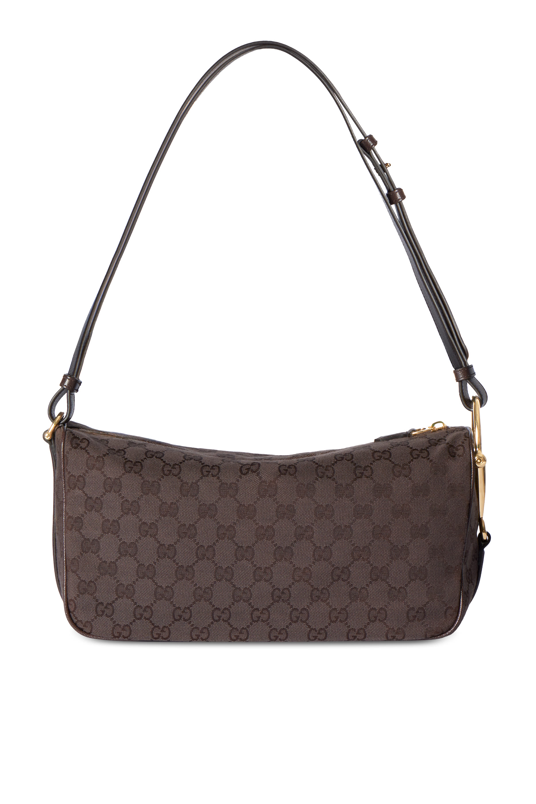 حقيبة كتف بنصف حلية لجام الحصان متوسطة الحجم