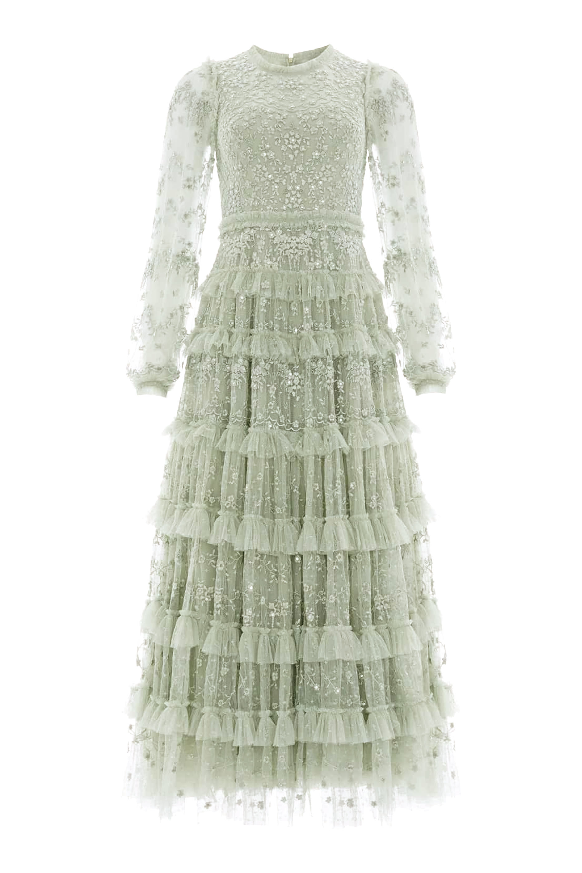 فستان بنقشة زهور دانتيل 