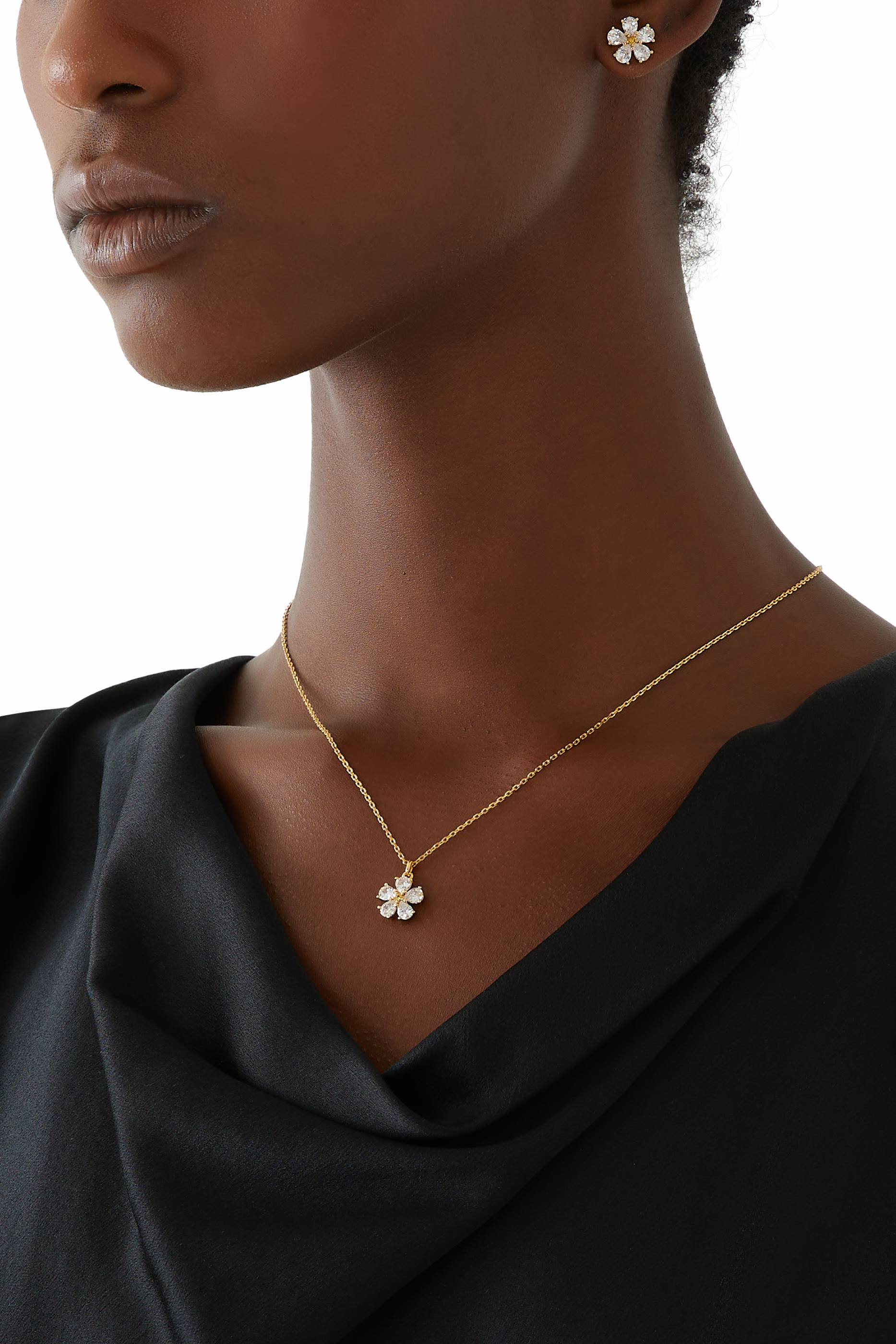 قلادة برستنج بلومز بدلاية مرصعة بأحجار زركونيا مكعبة وحجر زجاجي راتينج ونحاس